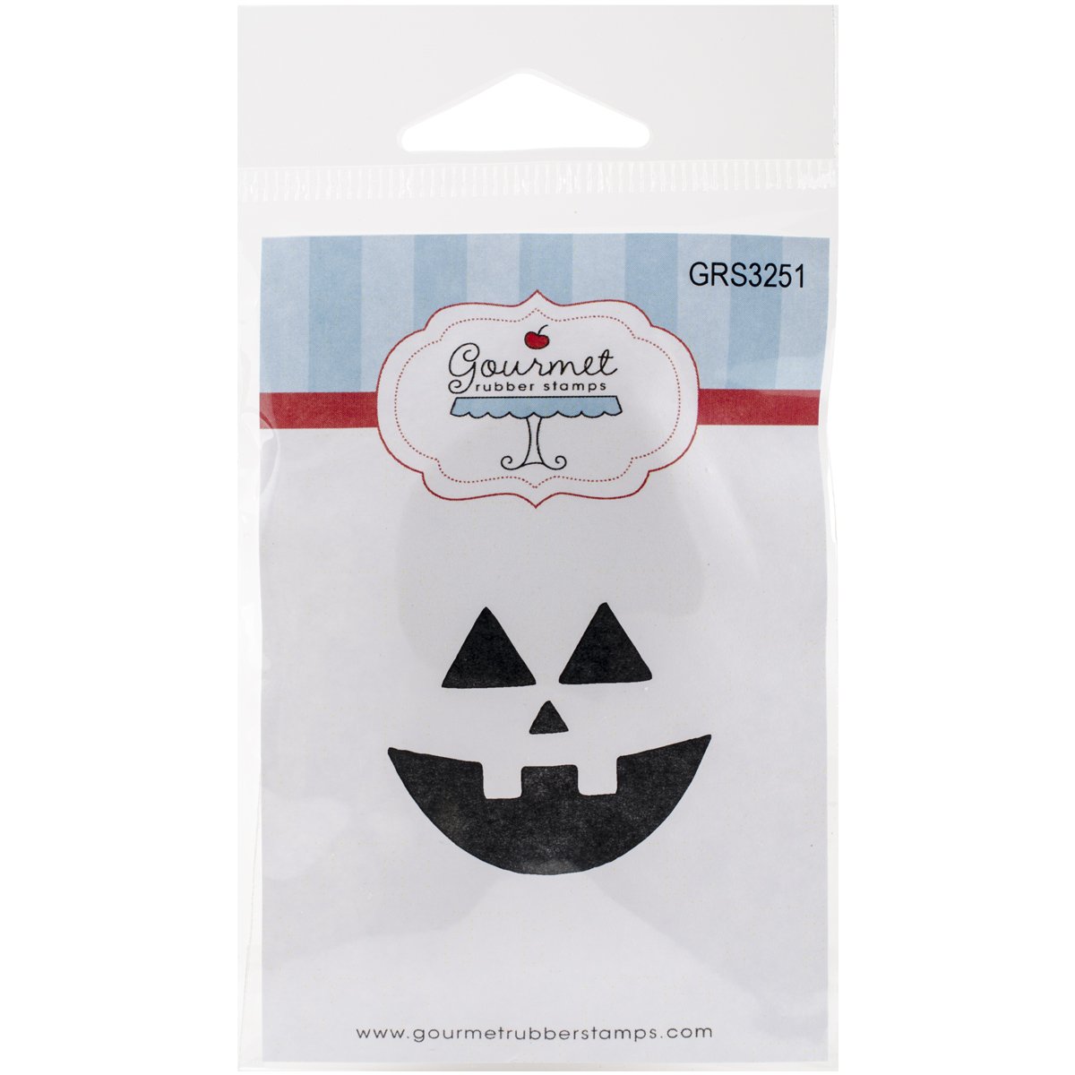 Gourmet Rubber Stamps Cling Stamps 2.75 x 4.75-inch-Pumpkin Face 5