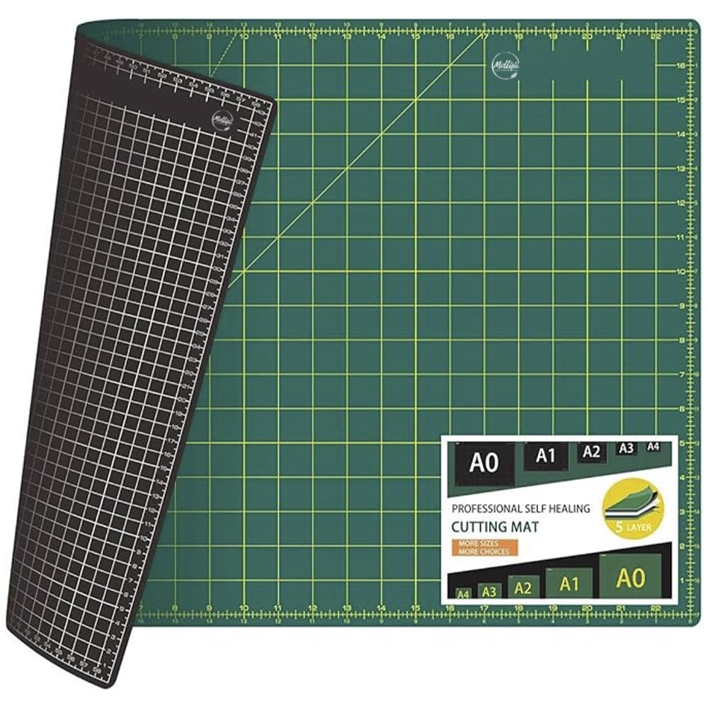 18'' × 24'' Perfect Self Healing Cutting Mat, Non-Slip Gridded Rotary Cutting Board, Necessary for Quilting, Sewing, Craft, Fabric & Scrapbooking(Green/Black), Mfr: CMA2-A