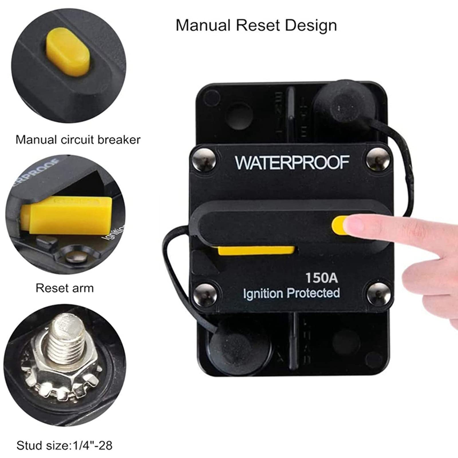 Recpro Rv 40 Amp Interruptor De Circuito Cerrado De Motor De | Envío Gratis