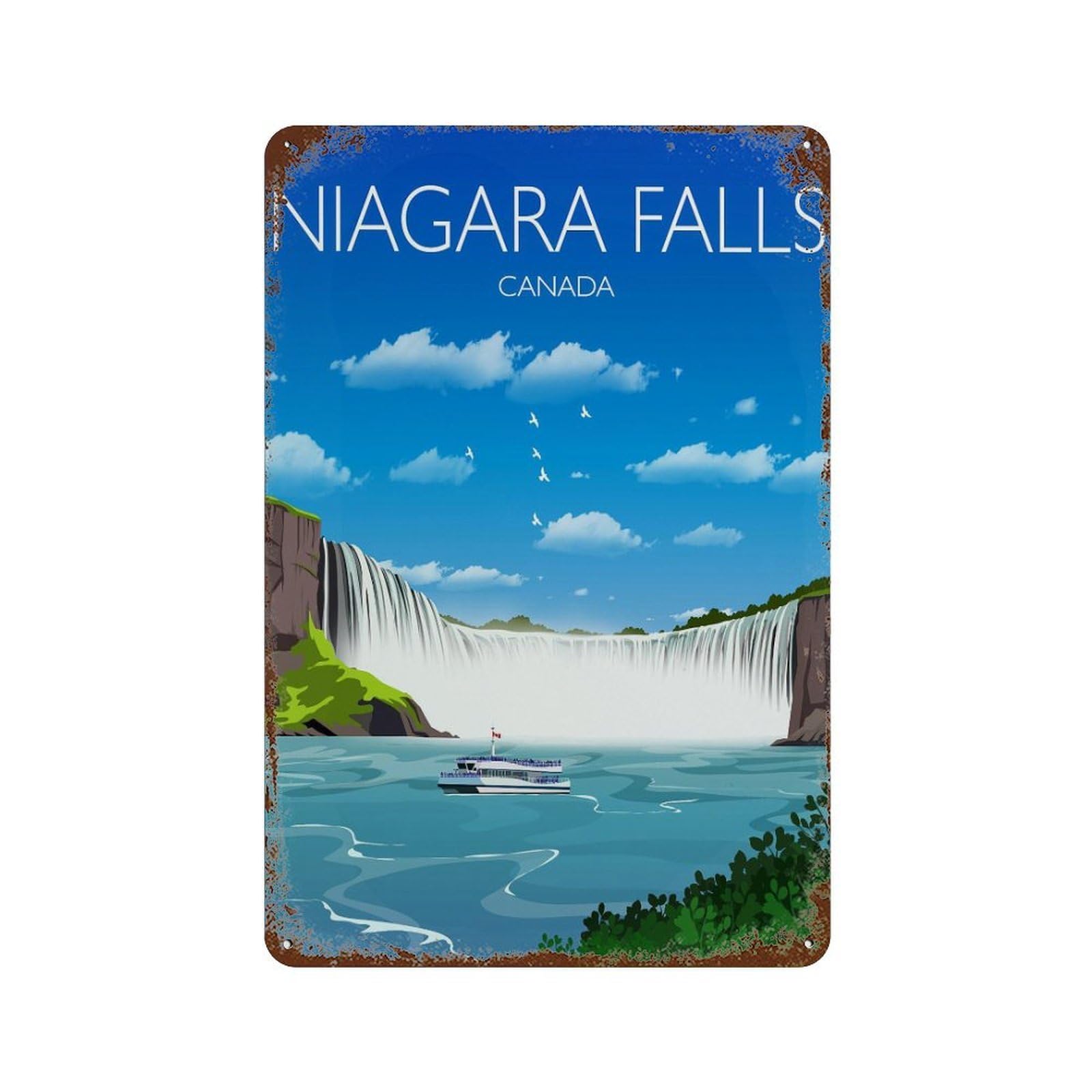 xiaoxiaoshen Travel of Niagara Falls Ontario Canada Wall Decor Art Metal Tin Poster Modern Home Decor Art Home Bar Shop Decorations Vintage Sign 30x20cm