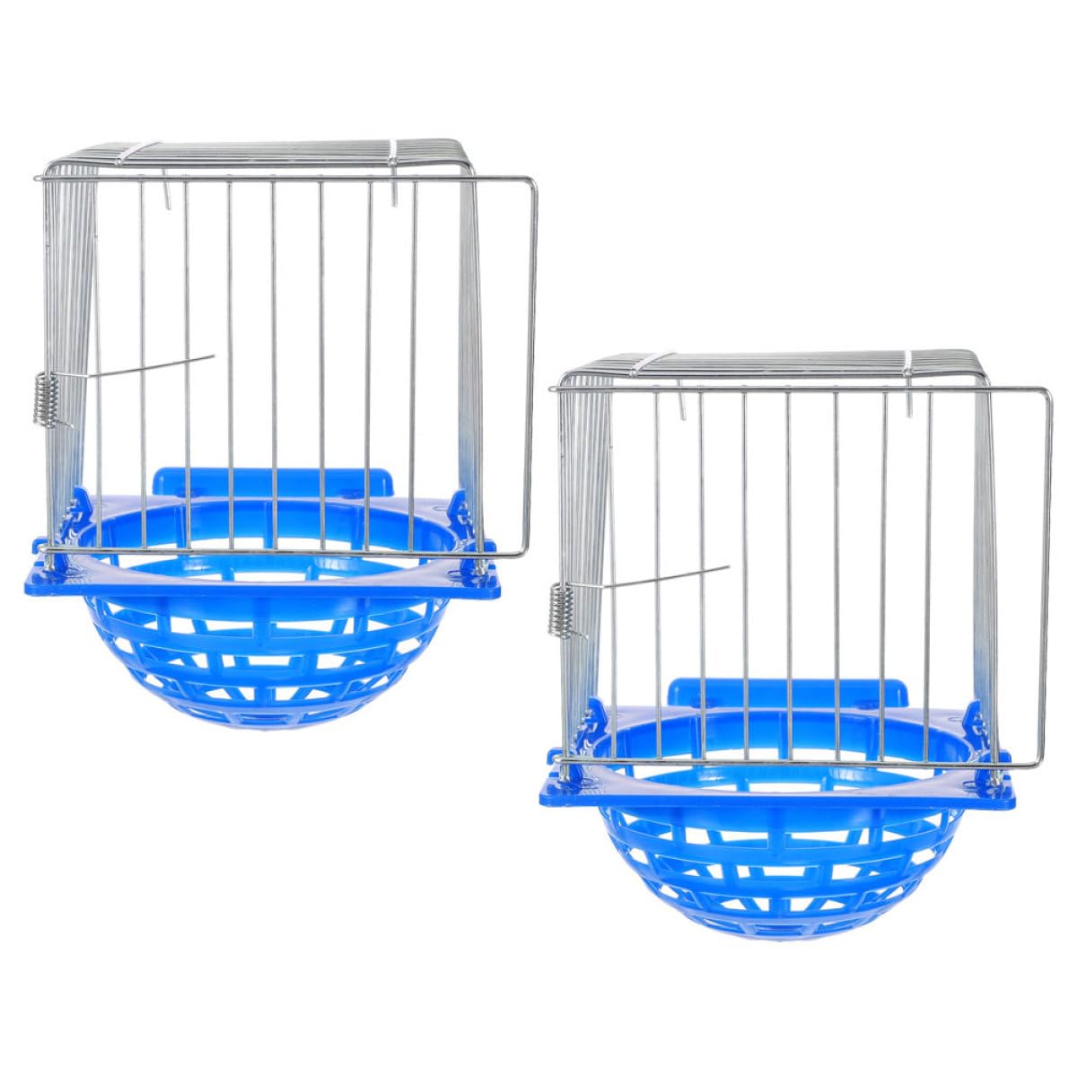 BESPORTBLE Caja Nido para PáJaros 2 Piezas Cuenco De AnidacióN para Canarios Y Loros Nido Colgante para Jaula FáCil InstalacióN Y Material Resistente para Uso En Interiores Y Exteriores