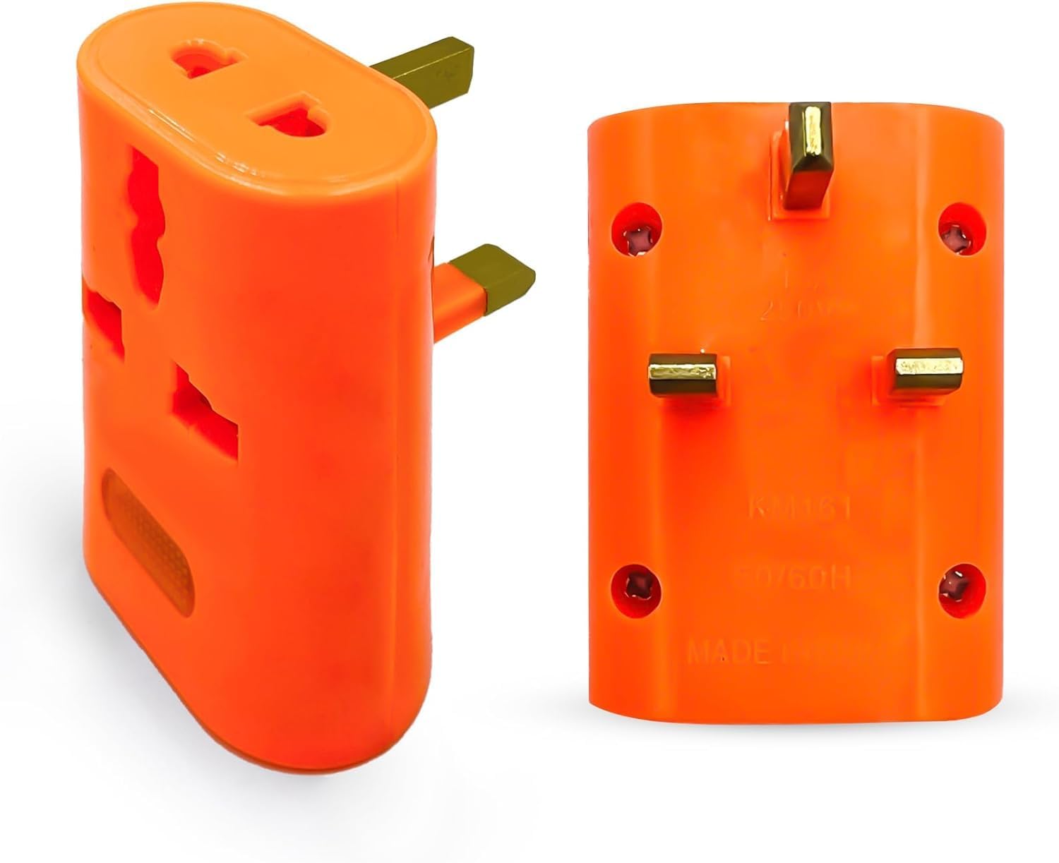 Multi-Functional Travel Adapter 13A 250V 50/60Hz Plastic 3 Pin - AU/US/EU/To UK and UAE AC Power Plug | Travel Adapter | Outlet Converter | Socket | Pack of 2