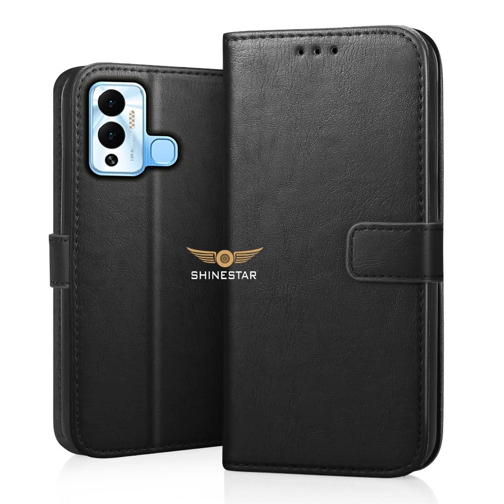 SHINESTAR Infinix Hot 12 Play Flip Back Cover | PU Leather Flip Cover Wallet Case with TPU Silicone Case Back Cover for Infinix Hot 12 Play - (Classy Black) (B0B6GMM1GC) Amazon Price History, Amazon Price Tracker