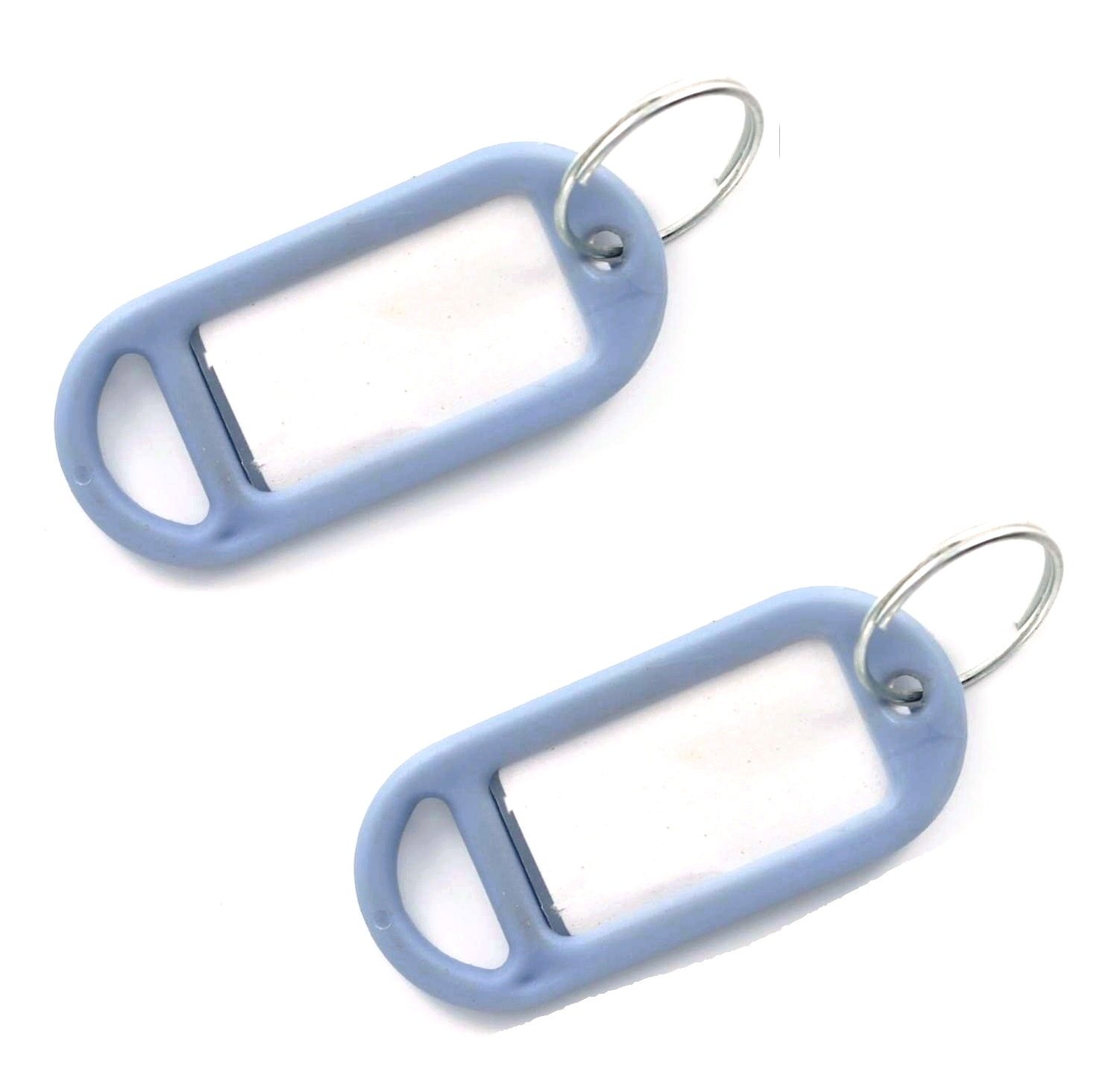 Merriway Grey Bh02568 (20 Pcs) Key Ring Luggage Tags With Labels - Pack Of 20 Pieces