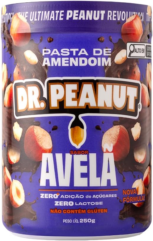 Dr. Peanut Pasta De Amendoim Avelã 250g - Com Whey Protein Menor preço em Dr. Peanut Pasta De Amendoim Avelã 250g - Com Whey Protein