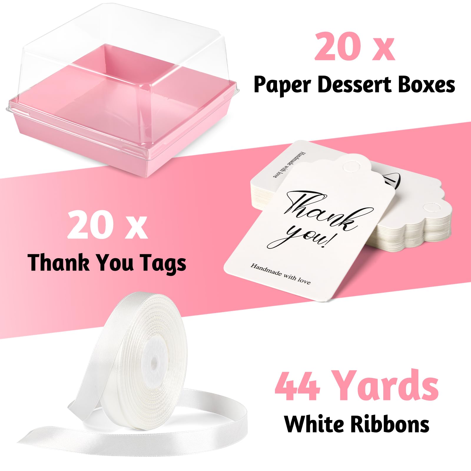 Charcuterie-Boxen 17,8x17,8x6,6 Cm – 50 Stück, Rosa Mit Deckel, Für Kuchen & Snacks