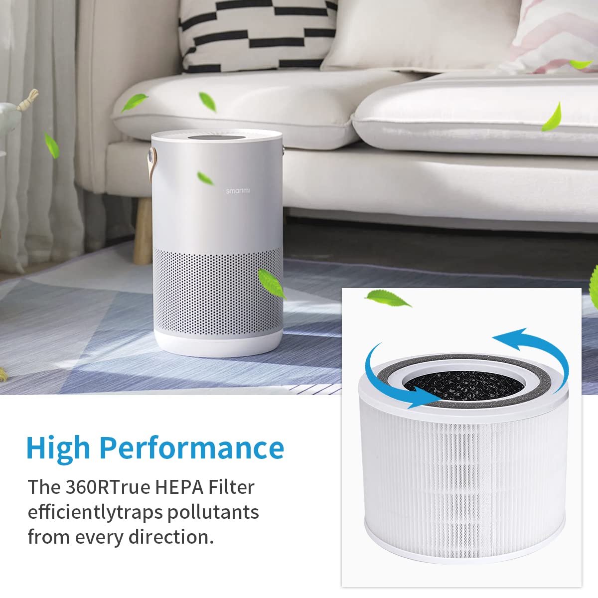 WuYan Core 300 filtro di ricambio compatibile con LEVOIT Core 300 e Core 300S, filtri purificatore d'aria, Core 300-RF, confezione da 2, bianco