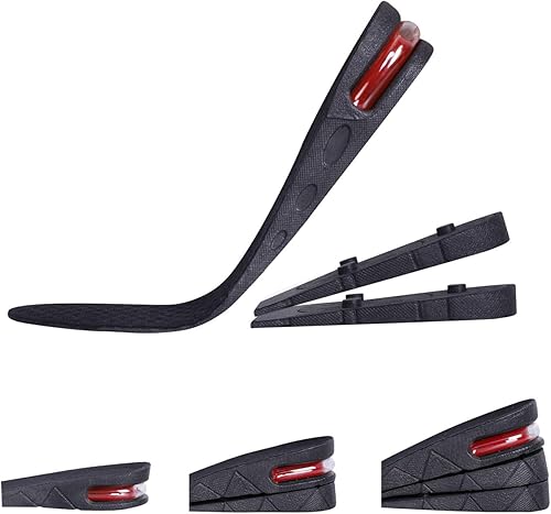 Plantillas de aumento de altura para hombres y mujeres, 3 capas de 2.75'' con cojín de aire, kit de almohadillas elevadoras para zapatos con