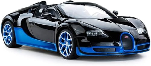 Miniatura 2 de Modelo de coche con licencia de radio a control remoto a escala 114Bugatti Veyron 164Grand Sport Vitesse de color negro y azul