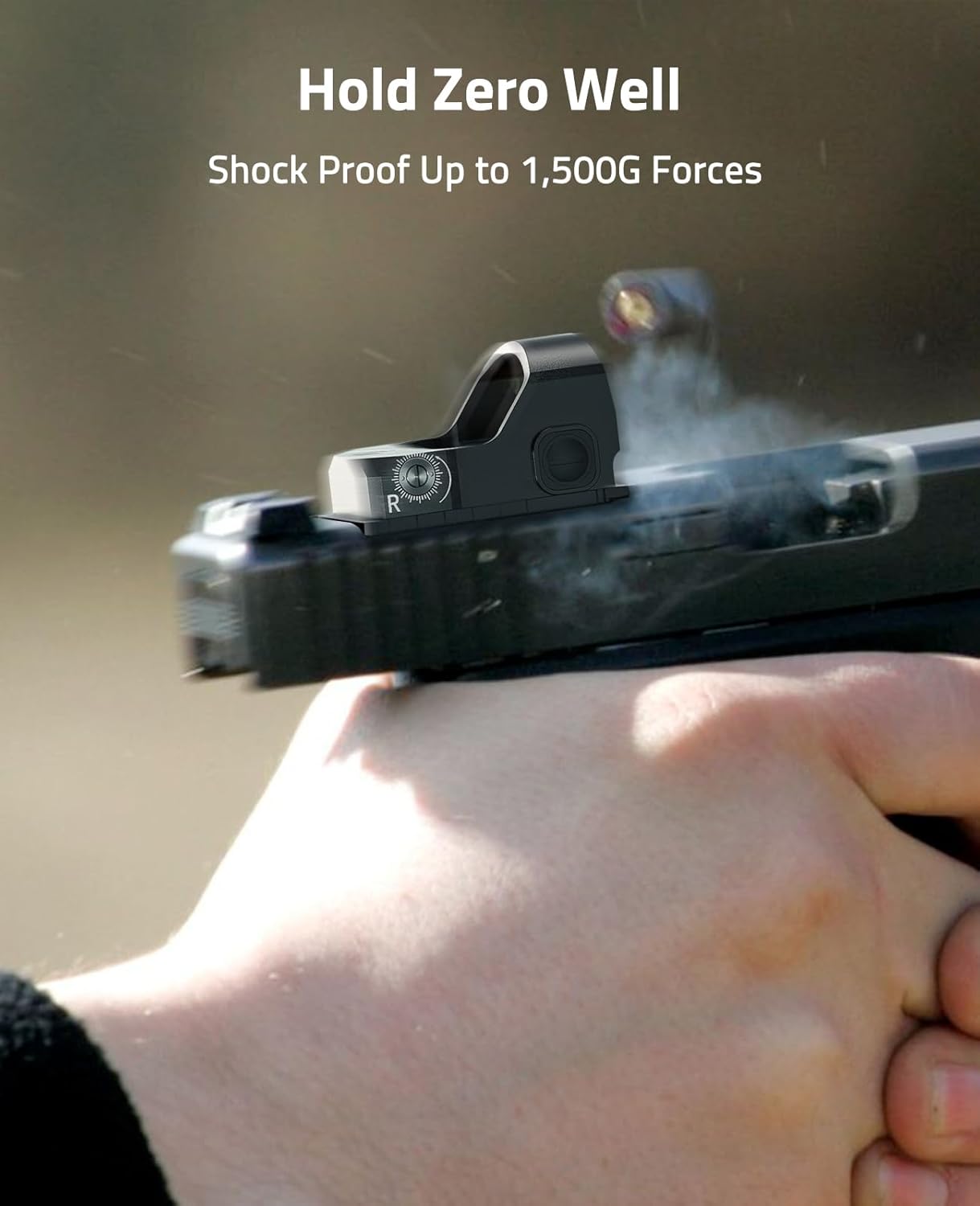 CVLIFE WolfProwl Red Dot Sight for Pistol Compatible with RMR Footprint, 3 MOA Compact Reflex Sight with Adapter Plate for MOS, Motion Awake Pistol Red Dot for RMR Footprint