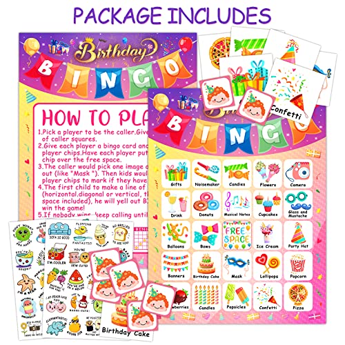 Ytsqler Bingo Game Cards For Kids 24 Players Bingo Game For Students School Classroom (Birthday Bingo) #TOP1