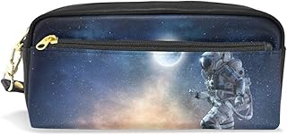 Mr.XZY Astronauta Space Astuccio portapenne per ragazze per ragazzi NASA Scuola Matita Astuccio con Cerniera Lunga PU Pelle 2010609