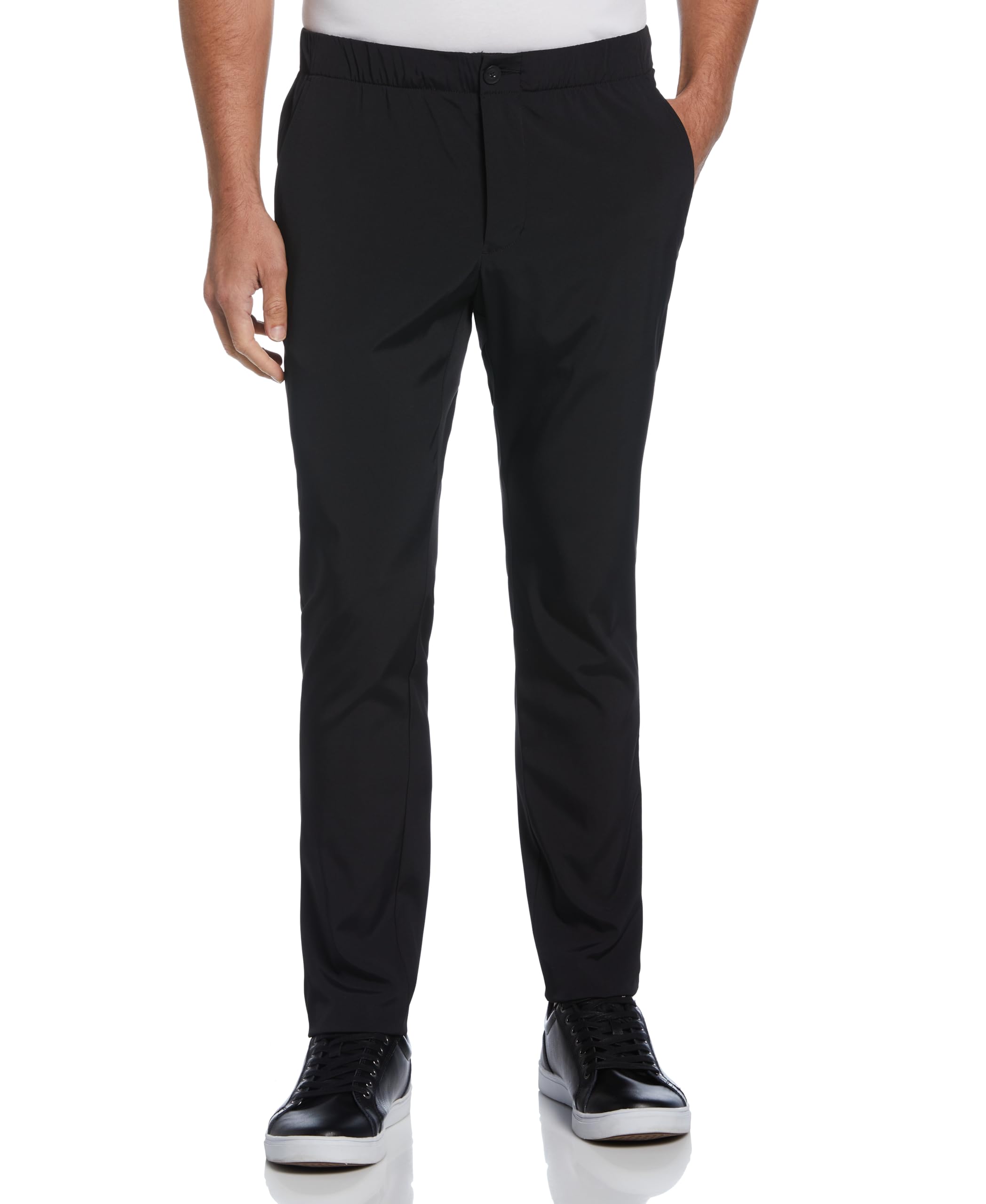 Perry Ellis Portfolio - Pantalón de Vestir Ajustado Casual con Cordón - Pantalones de Vestir Hombre