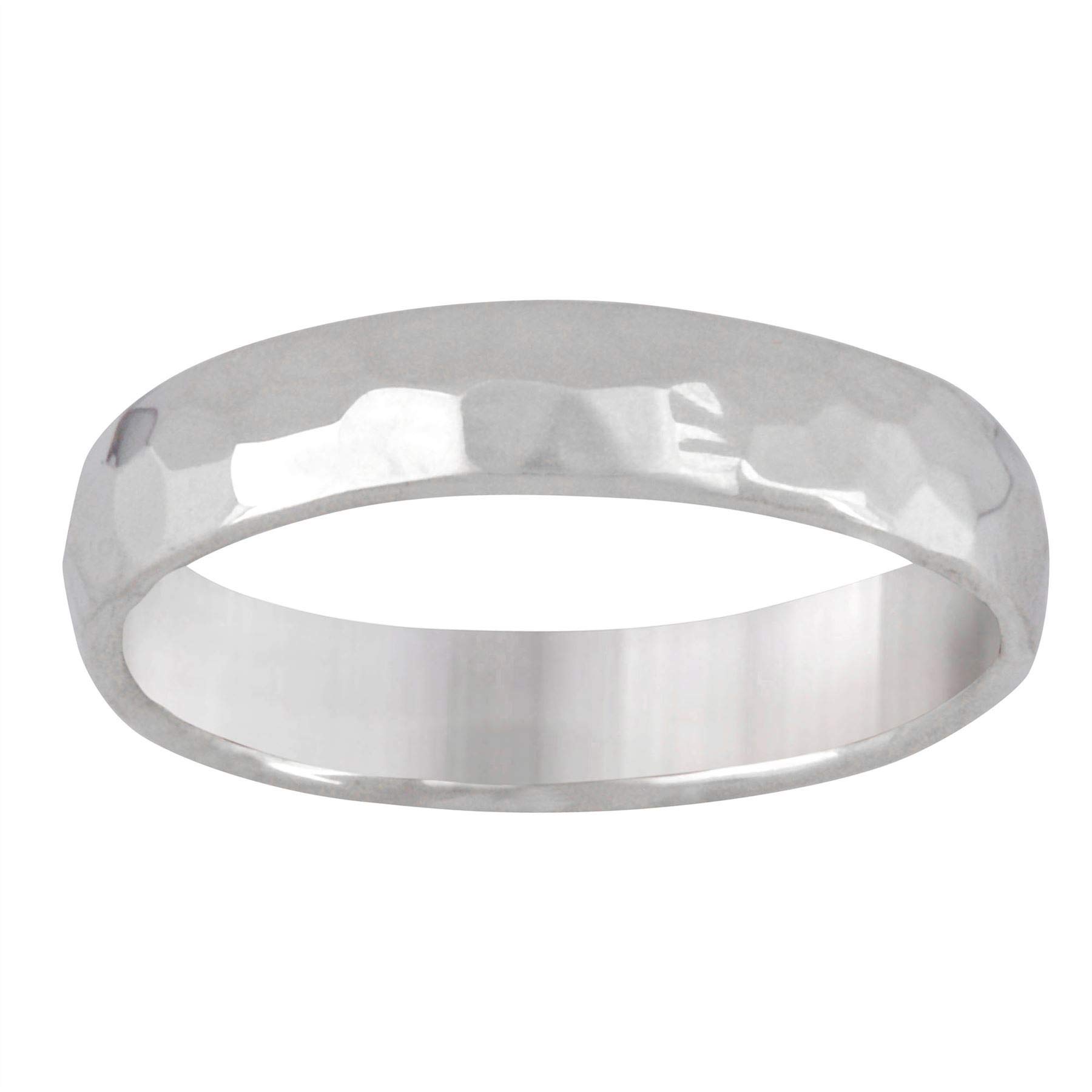 Silverly Anillo Plata de Ley 925 Mujer | Anillos Hombre | Alianza Boda Martillada | Anillos Compromiso Apilables Sencillos Ella | Anillos Boda Él Ella | Anillo Bodas Apilable