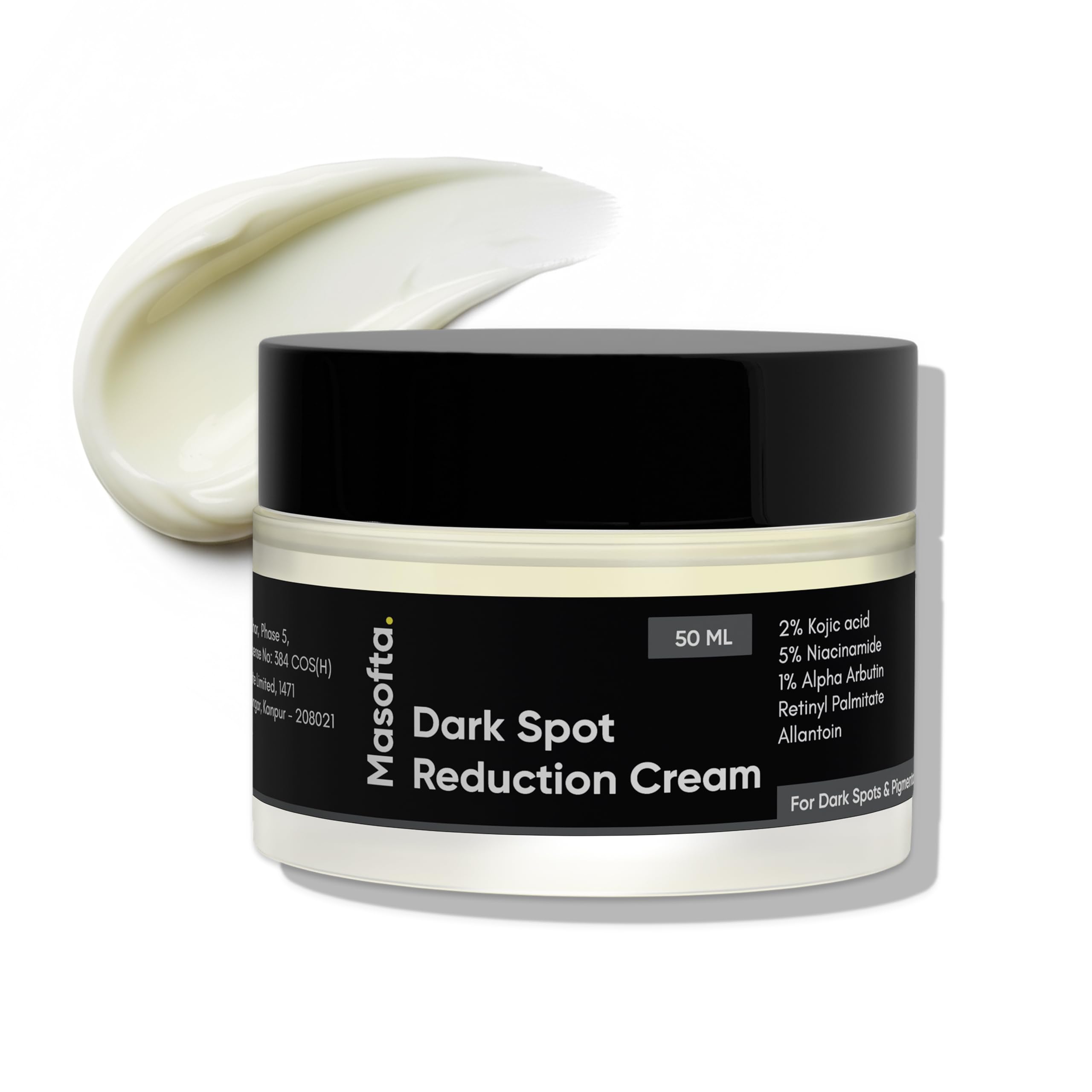 Dark Spot Reduction Cream for Pigmentation, Melasma, Acne Marks, Underarms, Neck with Kojic Acid & Alpha Arbutin - For Men & Women - 50g