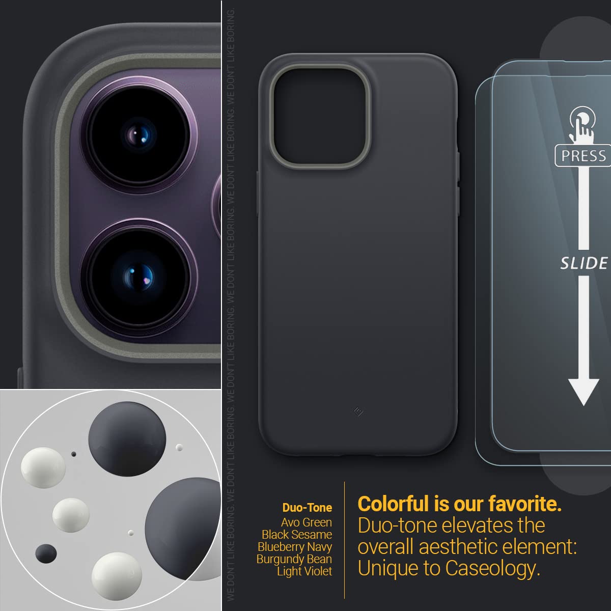 Caseology iPhone 14 Pro max 用 ケース 強化ガラス Caseology iPhone 14 Pro max 用 ケース 強化ガラス Amazon.co