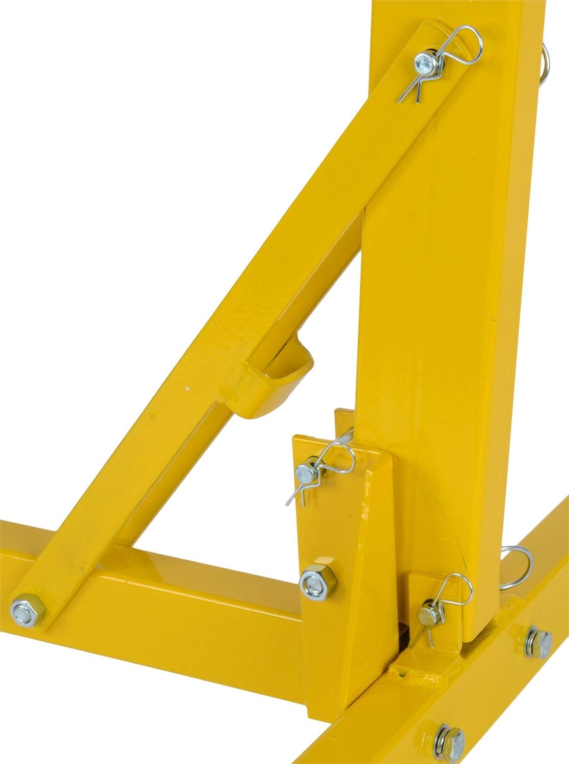 JEGS Folding Engine Stand Geared Rotating Head Yellow Finish 1000