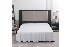 Bed Skirt King Size, 12 Inch Drop White