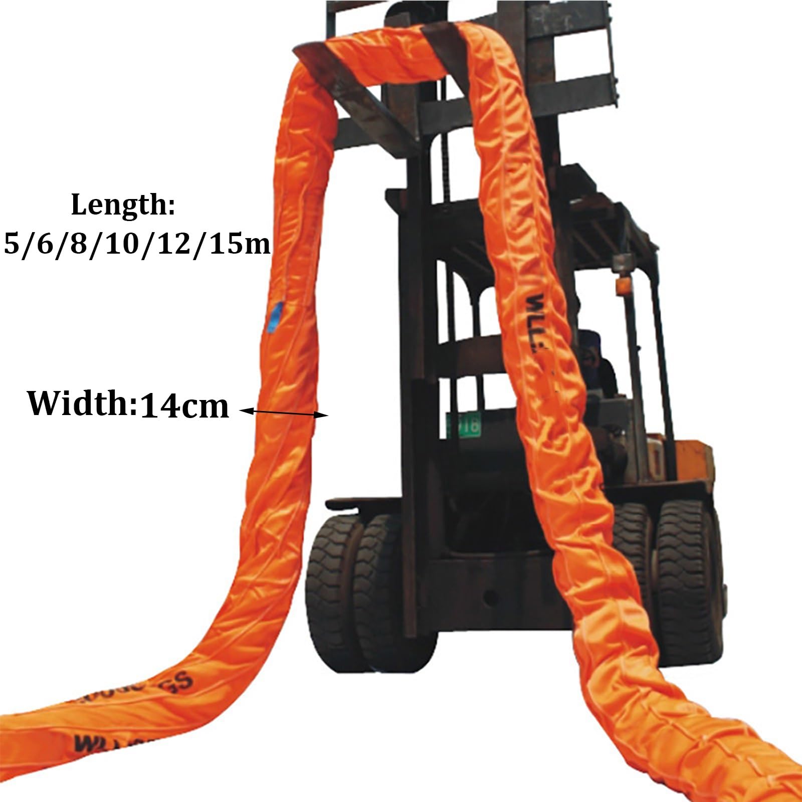 Industrielles Hebeband, WLL 50 Tonnen, Polyester-Rundschlinge, Hebezeug, Transport- und Abschleppgurte, zum Abschleppen und Handling Schwerer/übergroßer Güter, Baustellen(5m)