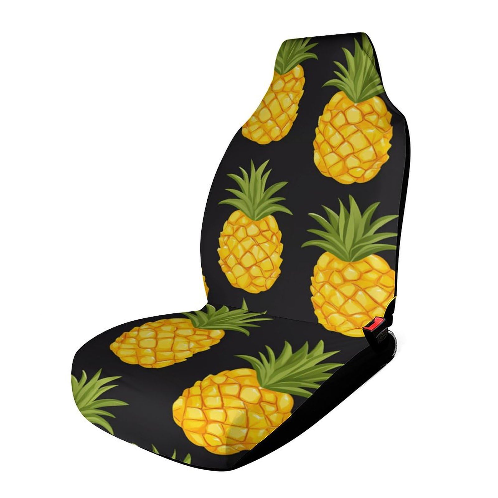 Pineapple Fruit Pattern Car Seat Covers Universal Car Front Seats Protector Auto Interior Accessories 1PCS