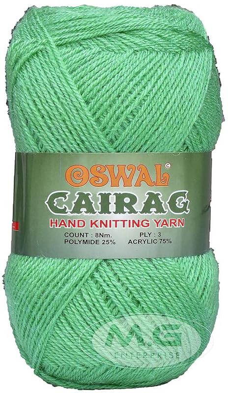 Image of M.G ENTERPRISE Big Ball Apple Green (200 gm) Wool Ball Hand Knitting Wool /Art Craft Soft Fingering Crochet Hook Yarn, Needle Knitting Yarn Thread dye TT