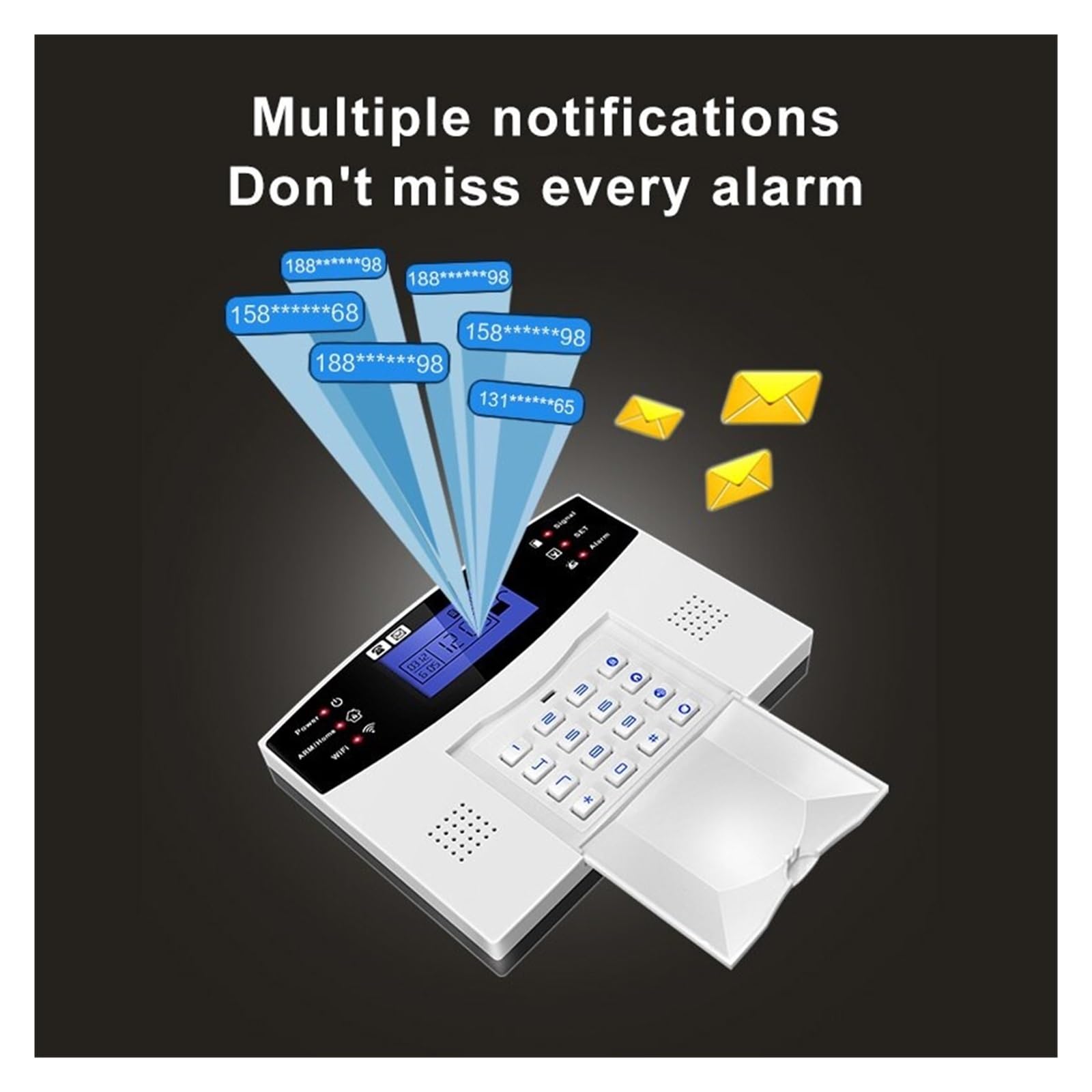Alarmas para casa, De Alarma Inteligente con Pantalla LCD, Protección De Seguridad For El Hogar, gsm, Kit Antirrobo, Brazo De Control Remoto Tuya Y Soporte De Desarmado
