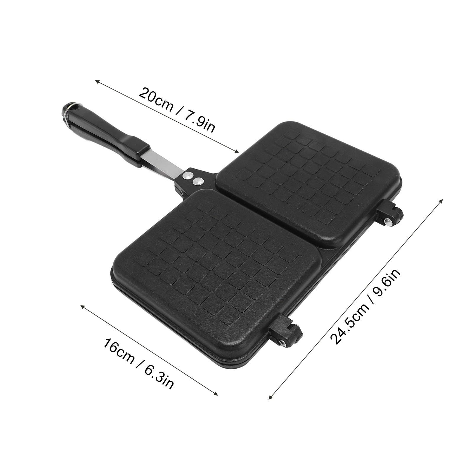 Grilled Panini Press, Double Sided Non Stick Sandwiches Maker Aluminum Alloy Flip Cheese Maker Frying Pan For Home Outdoor Camping 2