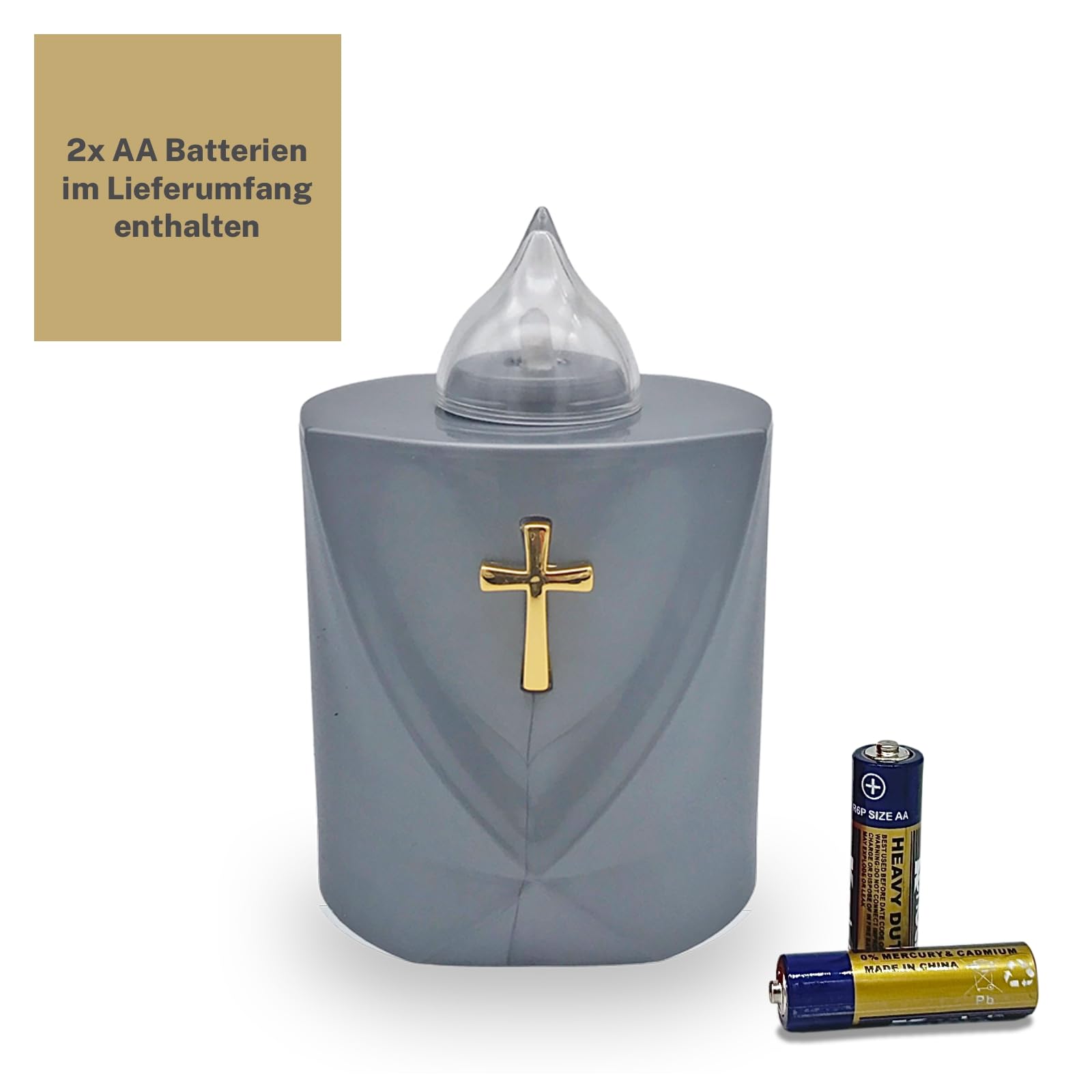 AROBA LED Grave Candle Mourning Light, Flickering Effect Like Real Candle, Long Burning Time up to 120 Days - Image 3