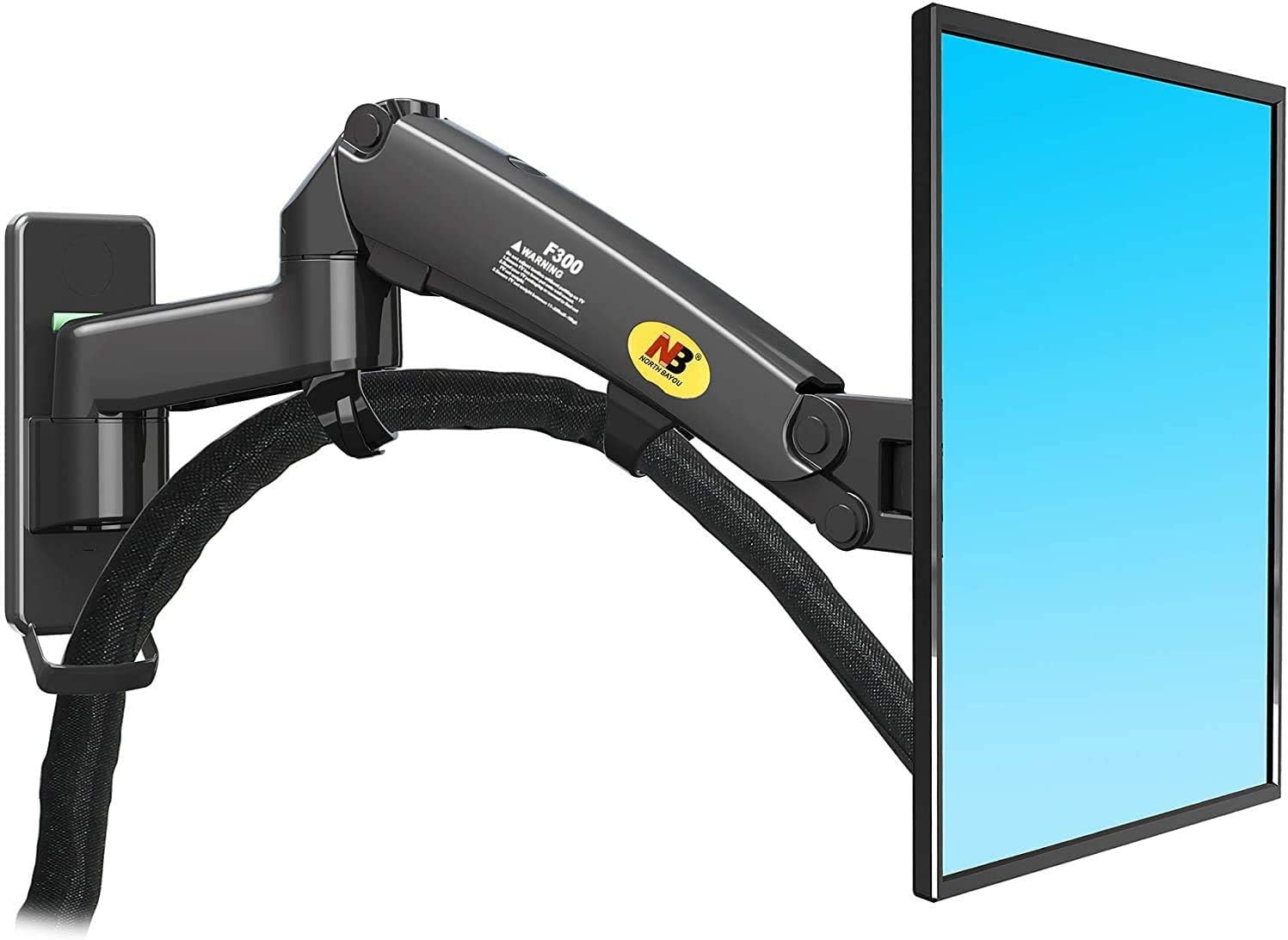 TV Wall Mount for Most 24-35 Inch LED LCD Plasma Flat Screen Monitor and TVs, VESA Size 75x75MM to 100x100MM Up to 26lbs(12KG) Full Motion Articulating Durable and No Rust.F300-B (24-35", Black)