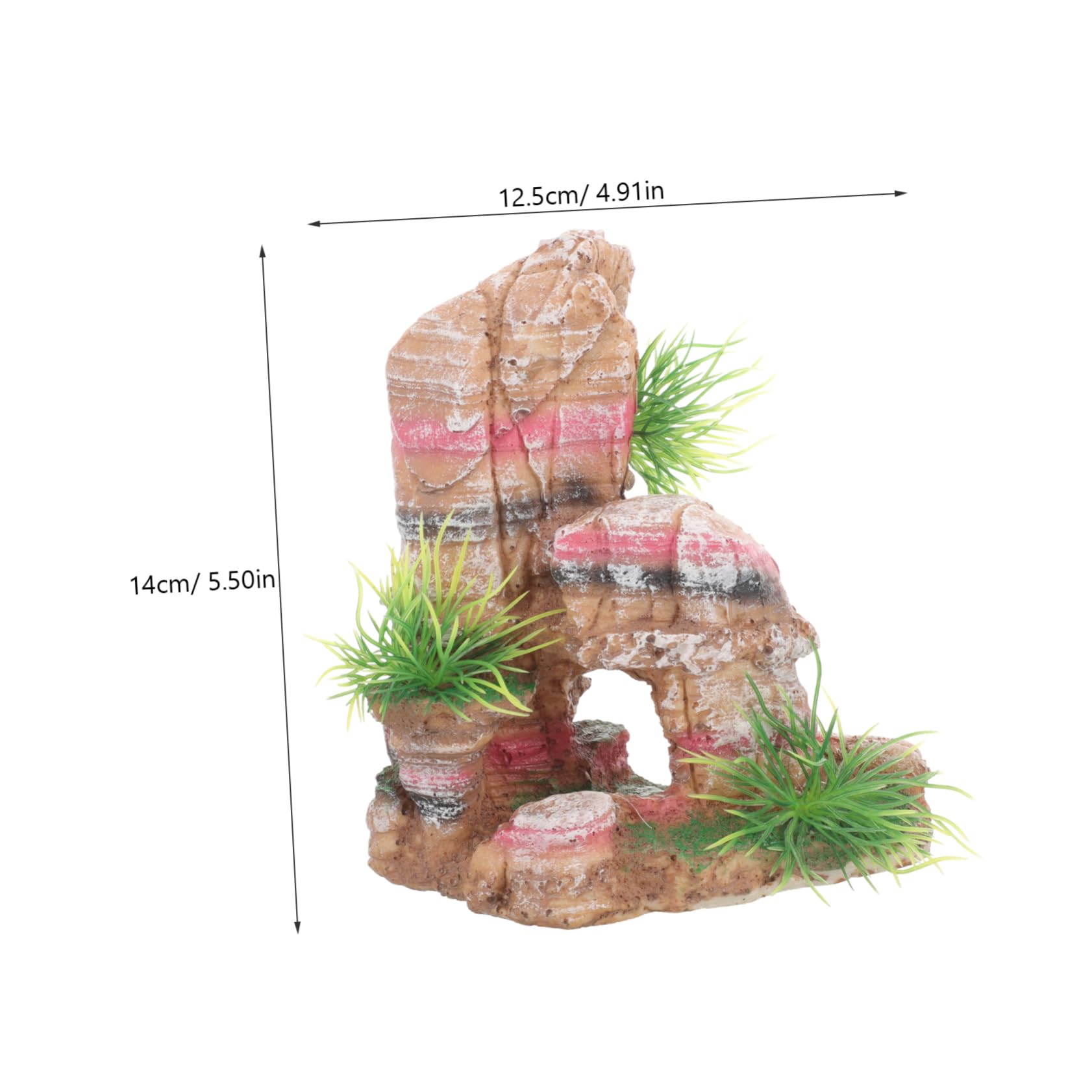ifundom 4 Piezas Adorno de Rocalla Pecera Decoración Cueva Oculta Peces Ornamentación y Terrarios y Oficina