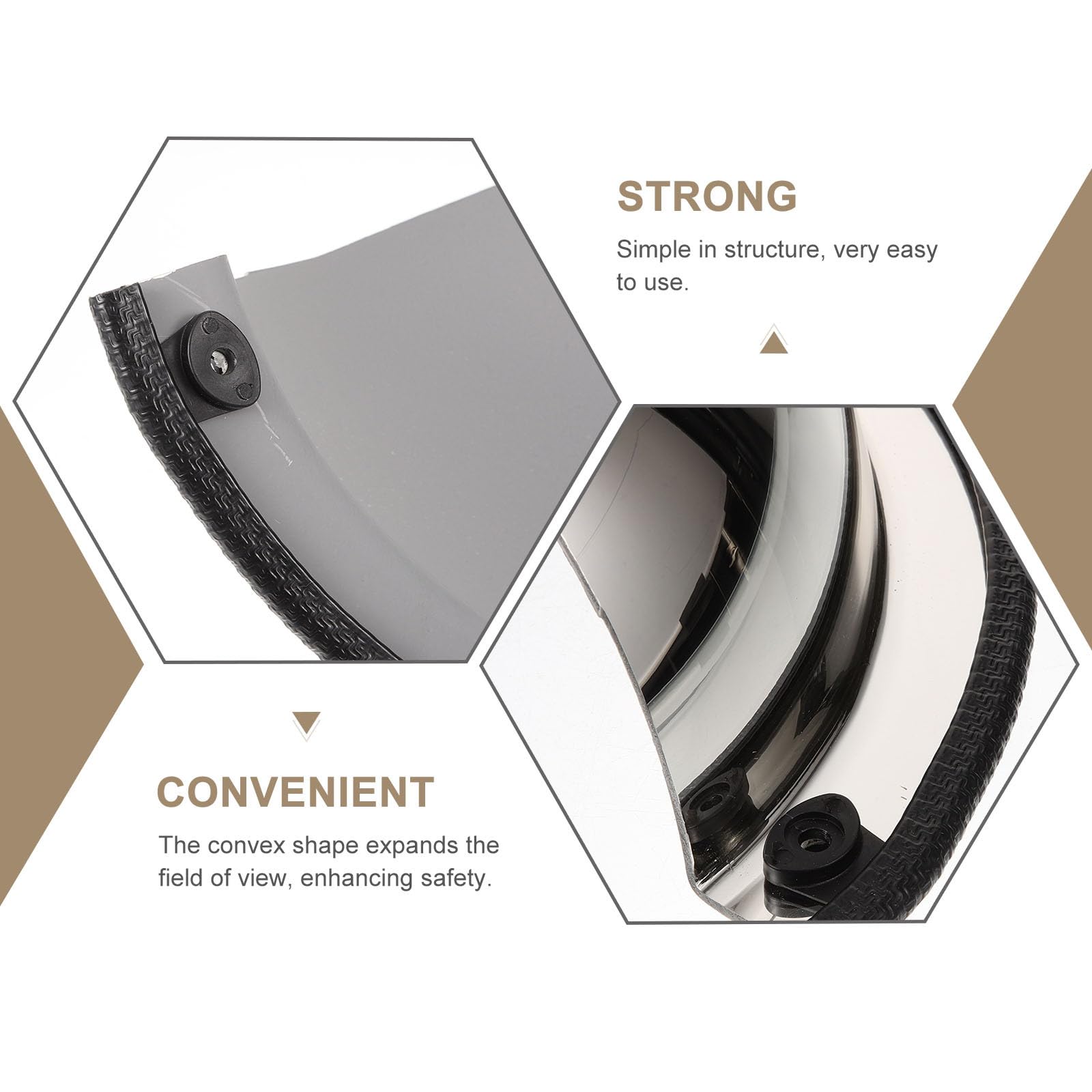 Mikikit Miroir de Circulation Convexe 30 CM 180° Demi-Dôme Léger pour Garages, Allées et Surveillance des Zones Commerciales