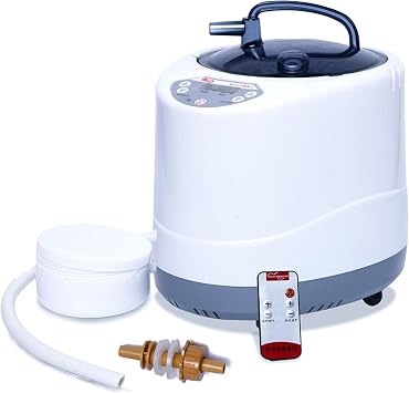 4L Sauna Generator with Thermostat, 2000W Portable Portable Fumigation Machine with Remote Control, Sauna Steamer Pot for Large Wooden Barrel Steam Sauna Rooms, Body Therapy Steamer with Timer