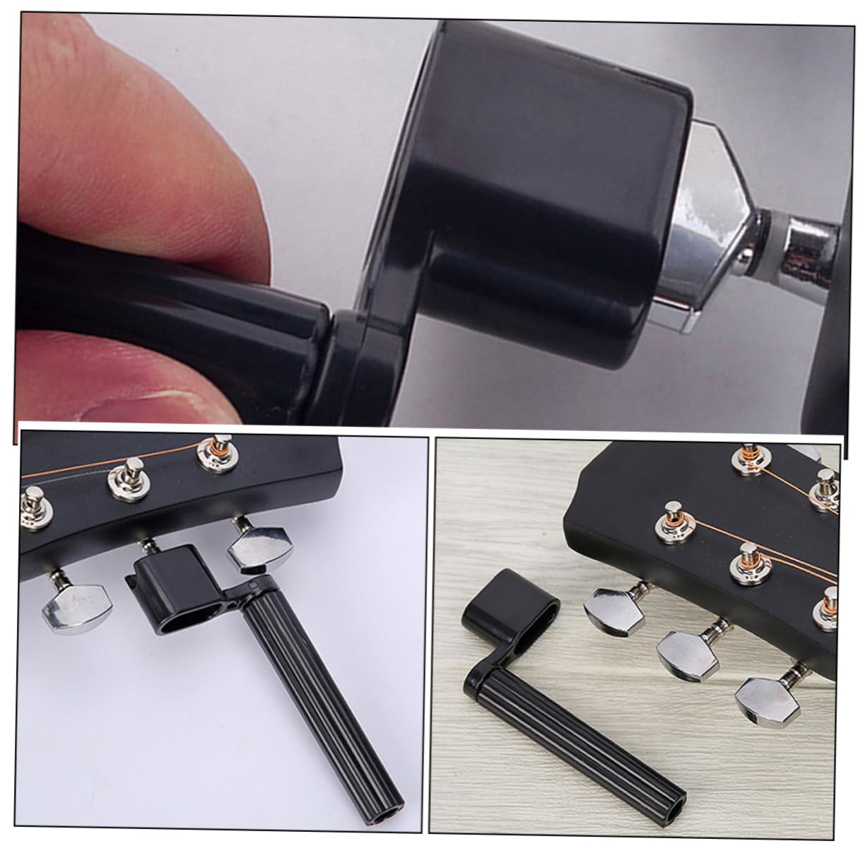 Yardwe 10pcs Guitar Peg Winder Tool Set for Strings Tuner Peg Winder for Guitars and Ukuleles