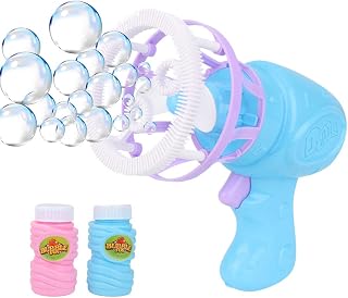 Bubble Machine for Kids, Funny Automatic Bubble Blower Fan Electric Bubble Machine for Outdoor Indoor Use, Bubble Maker for Toddlers Game, Outdoor Indoor Activities Parties, Wedding ( Color : Blue )