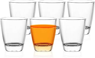 QUAFFER Mini Shot Glass (Set of 6) – Elegant Classic Shot Glasses 1 oz – Classic Whisky Vodka Tequila Sherry Brandy Cordial Mini Snifters Glasses - Perfect for Parties, Bars, Events, Home Bar
