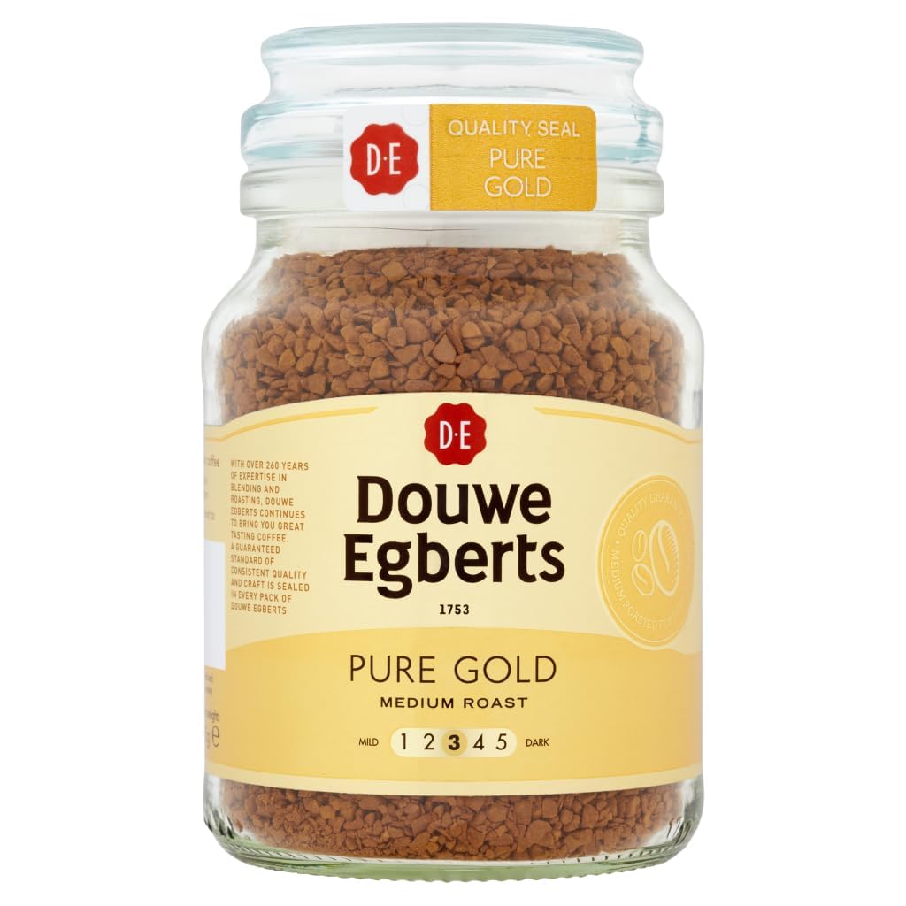 Douwes Egberts Pure Gold Instant Coffee, Medium Roast, Quality Seal, Glass Jar 95gm (Imported)-picture-25