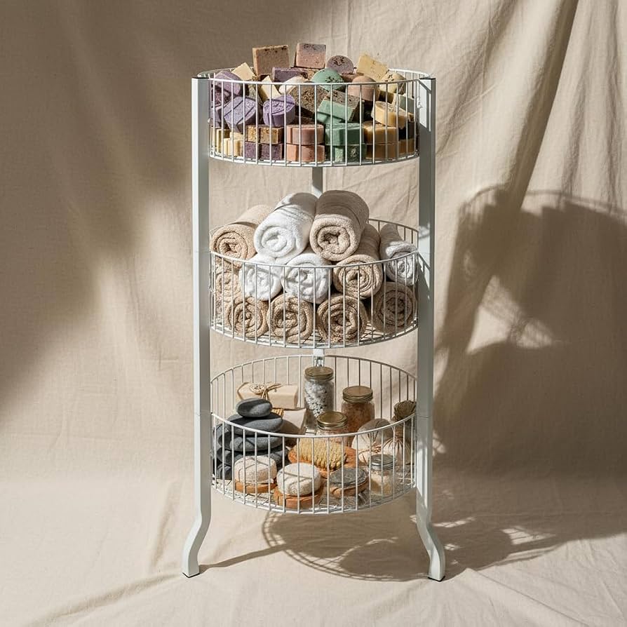 Amazon.com: Azar Displays 300703 3 Tiered Round Wire Dump Bins