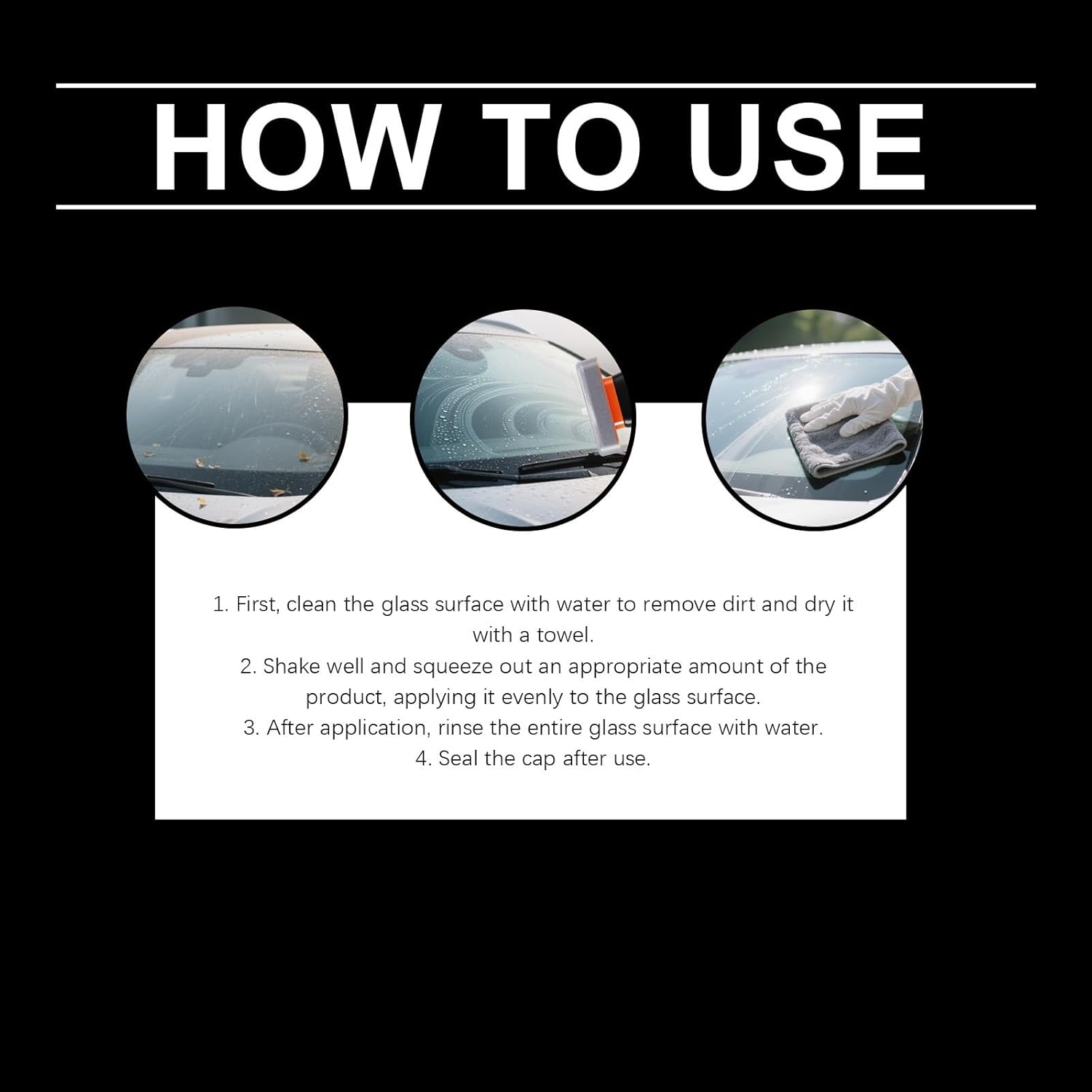 Windshield Oil Film Removal Brush, Convenient To Use, Compact Design, Suitable For Daily Use(3pcs)