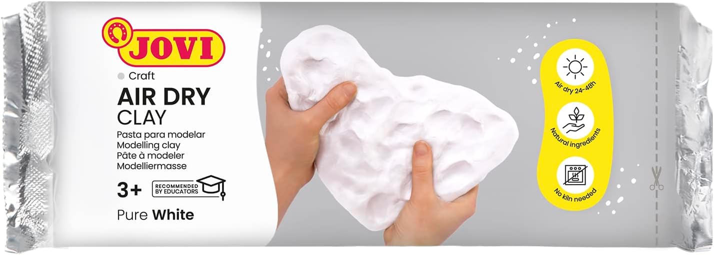Jovi - Air Dry Modeling Clay, 2.2 lb White, No Oven Needed, Gluten-Free Pottery Clay for Sculpt & Crafts Projects