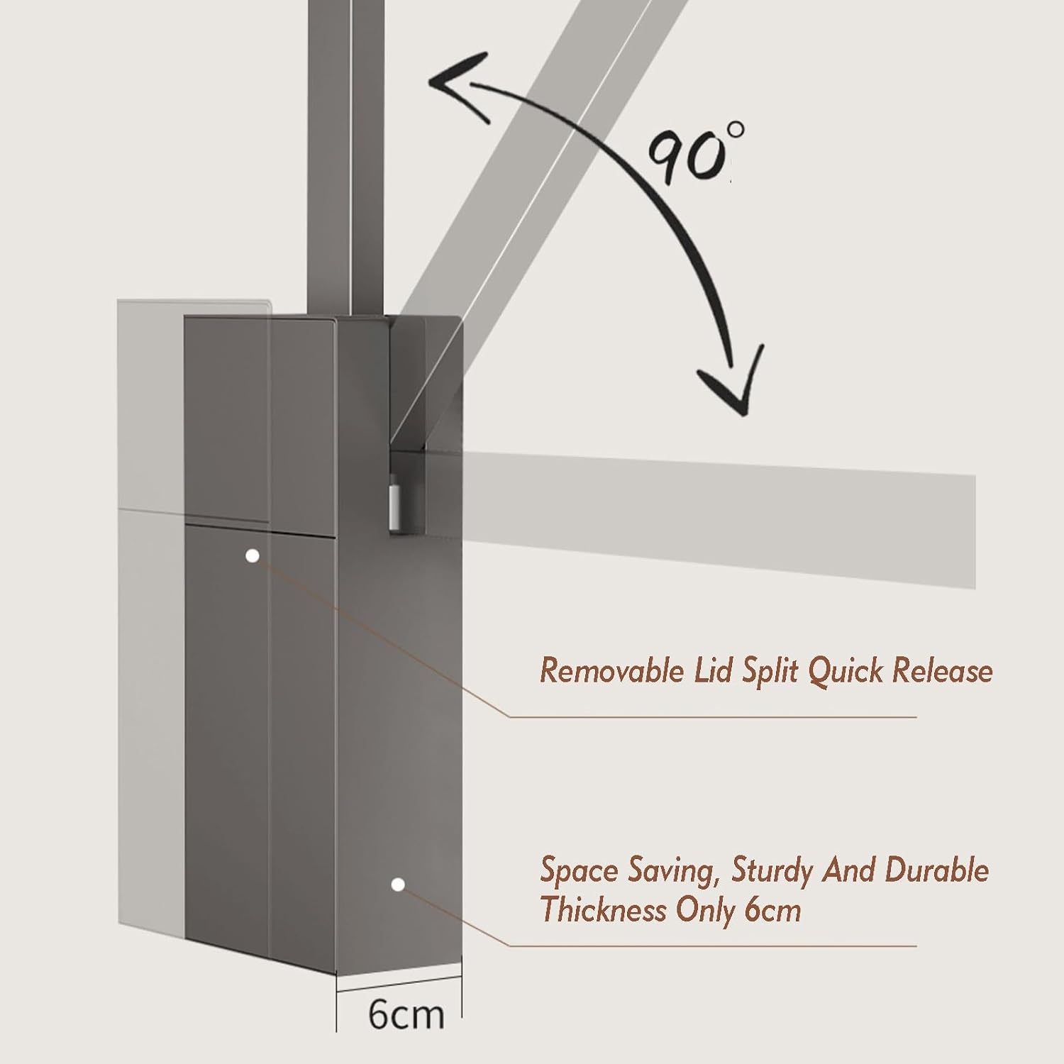 Adjustable Wall-Mounted Pull-Down Wardrobe Rod, Space-Saving Hanger System with Double Damping, 30kg Load Capacity, Perfect for Closet Organization (890-1200mm)