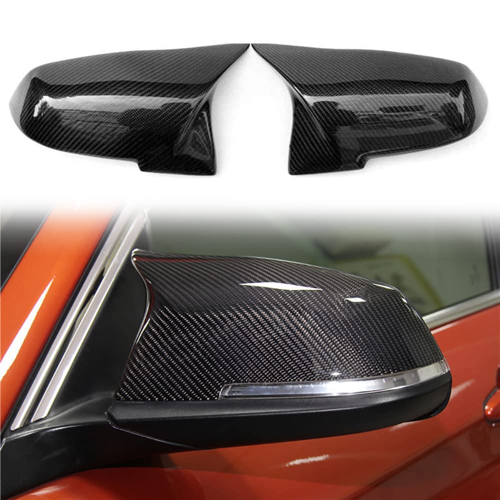 Meyffon Carbon Fiber Mirror Cap Covers Compatible with BMW F20 F22 F23 F30 F31 F32 F33 F36 F87 M2 X1 E84 Replacement Style