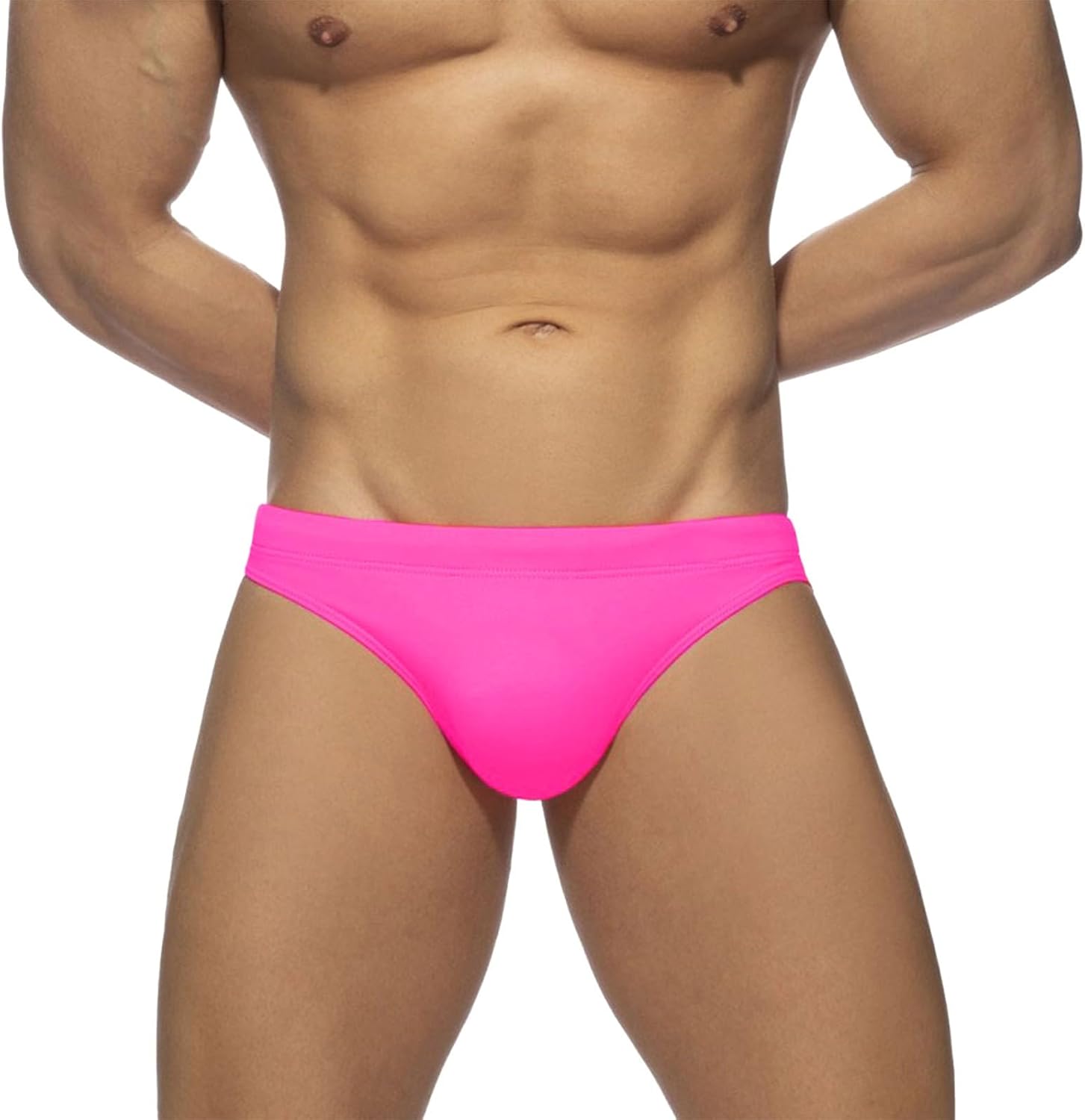 Mens Swim Briefs Bikini Quick Dry Low-Waist Elastic Mens Swim Briefs Relaxed Fit Solid Color Pool Party Adjustable Swimsuit
