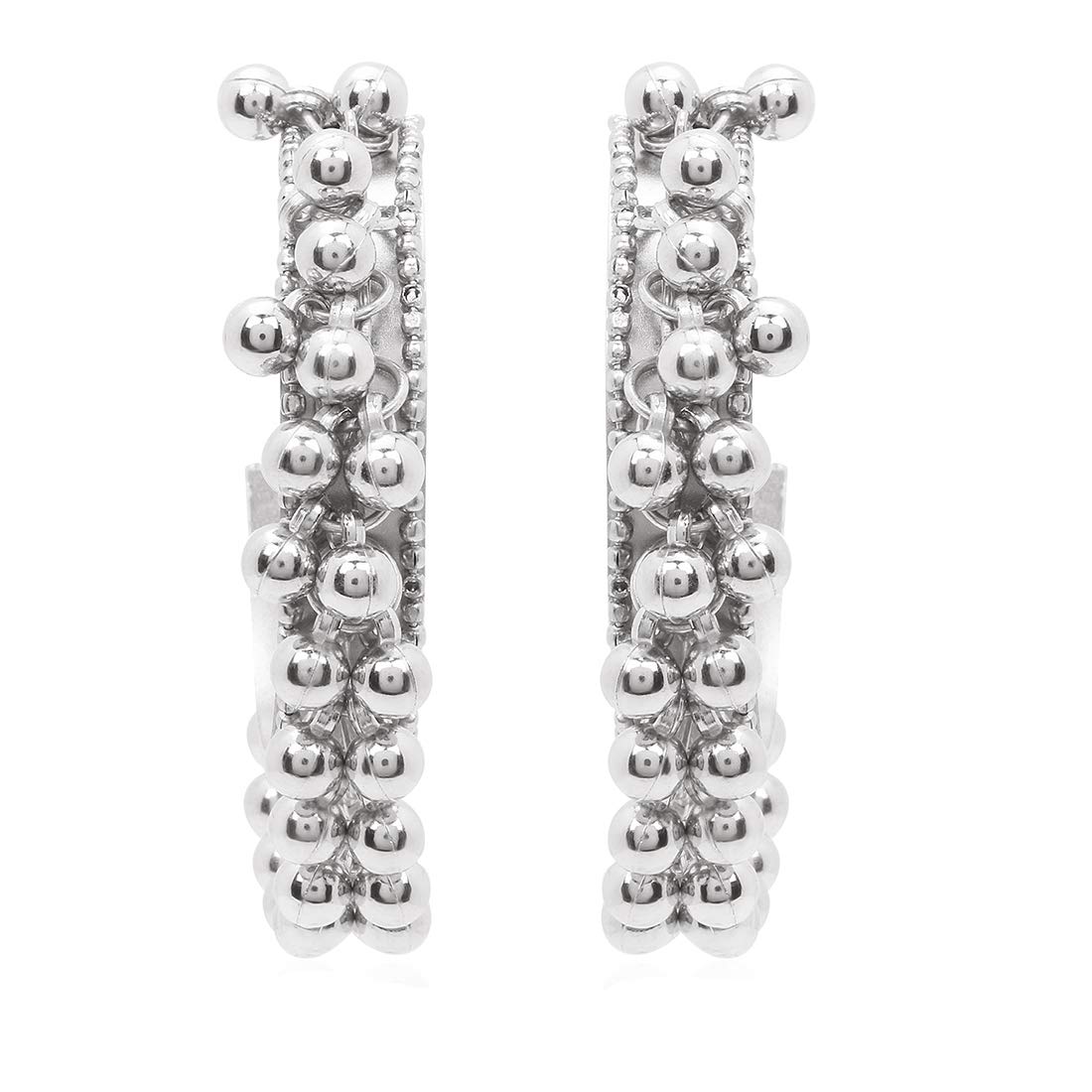 German Silver Oxidised Ghoongroo Necklace Set with Earrings