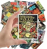 Large Stickers (24 pcs 2.5'x3.5') Vintage Heavy Metal Magazine Covers