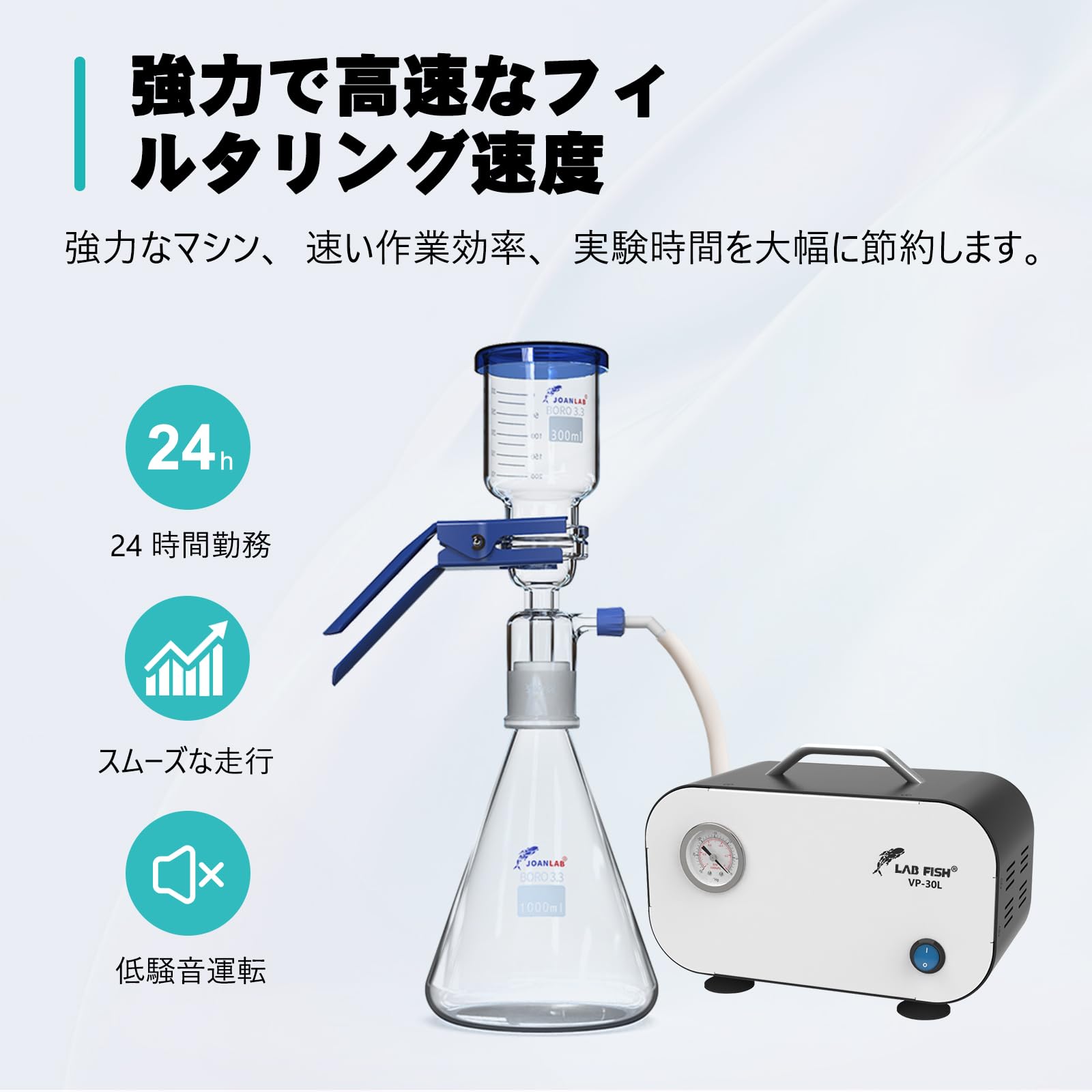 Amazon.co.jp: LAB FISH ラボ真空ポンプ オイルレスダイアフラム 30L 