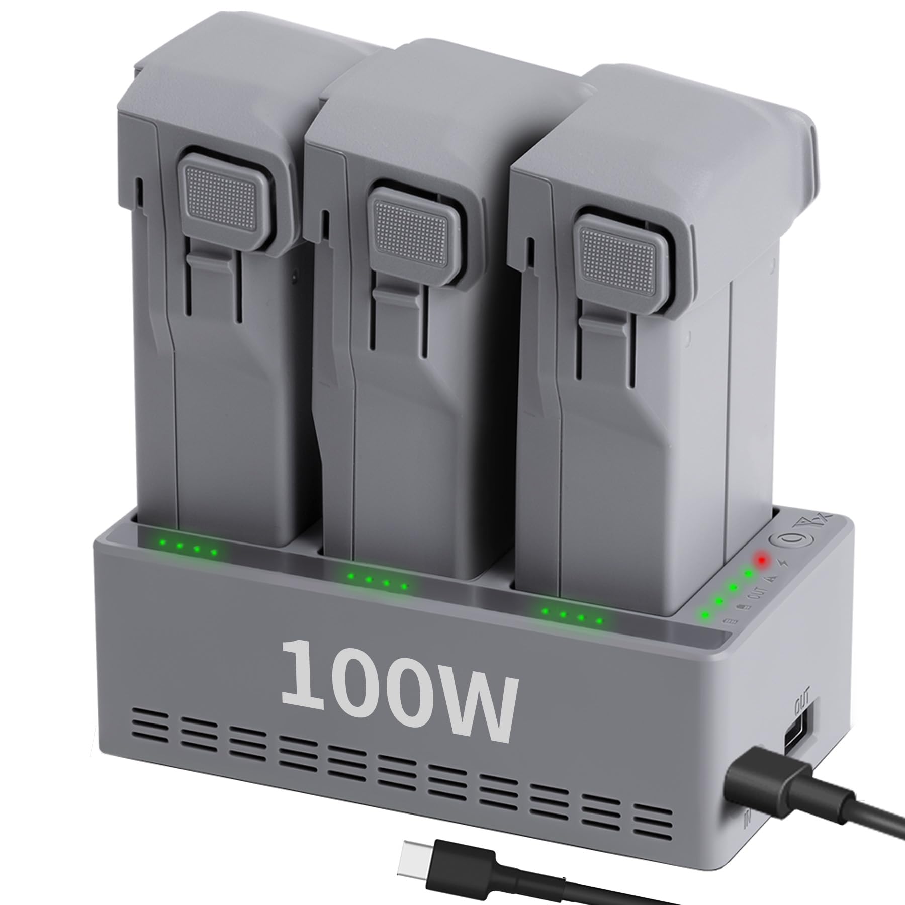 Chargeur de batterie rapide 100 W avec charge de stockage pour drone DJI Mini 5 4 3 Pro, hub de charge bidirectionnel, charge trois batteries accessoires