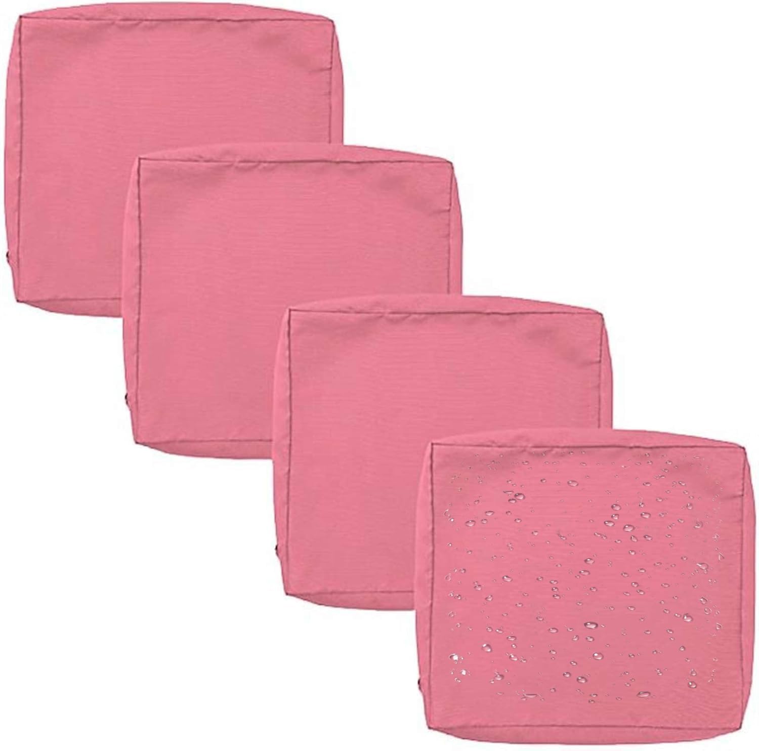 1/2/4 Pack Waterproof Sofa Seat Cushion Covers with Zipper for Outdoor and Indoor/Patio/Garden/Rattan/Chairs Furniture Protectors Cover 50/60cm Cushion Slipcover Removable(Color21,50x45x10cm(4pcs))