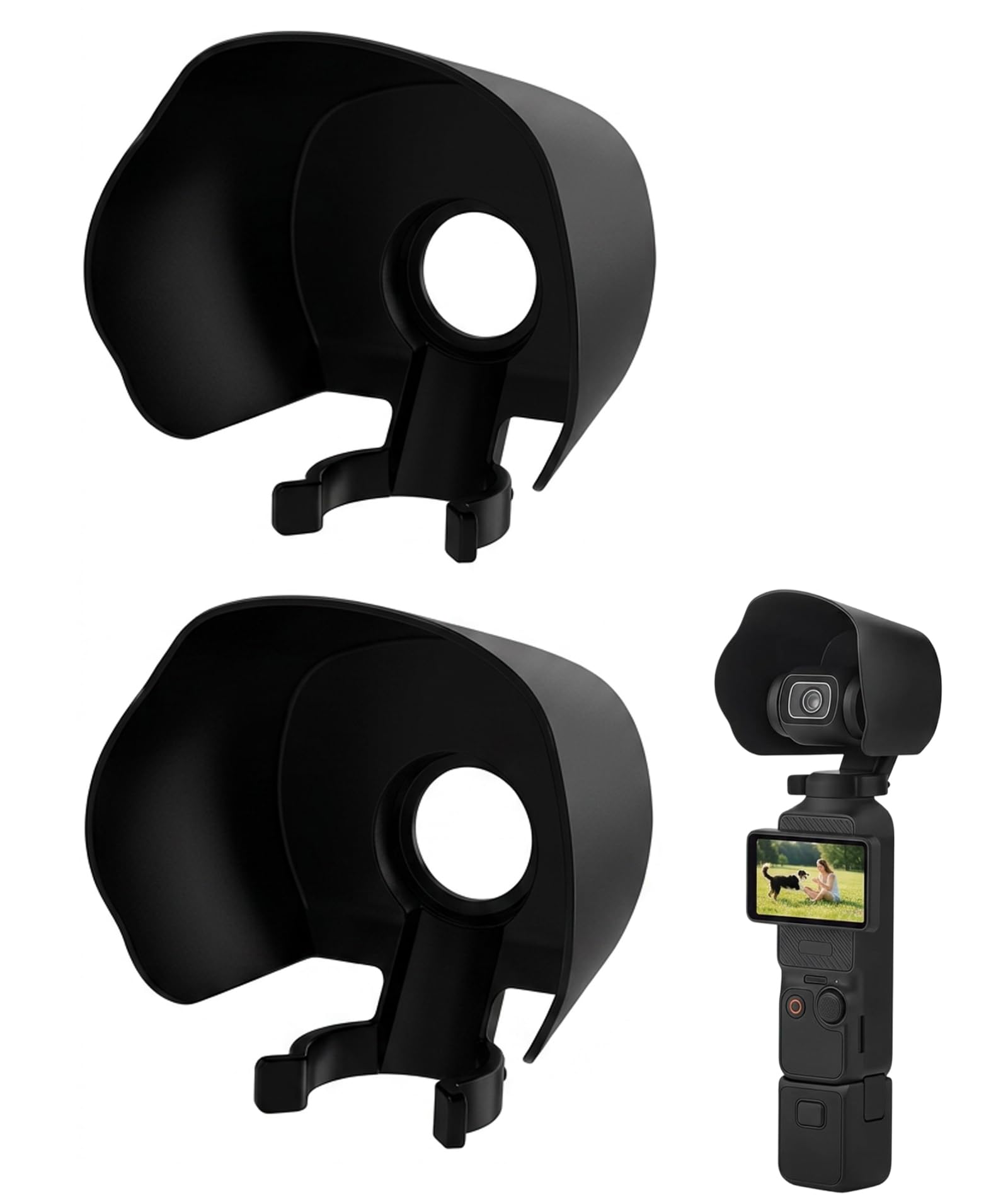 2 Pcs Osmo Pocket 3 Accessories, Lens Hood for Pocket 3, Anti Glare Sunshade for Outdoor Recording, Camera Lens Protective Cover-picture-22