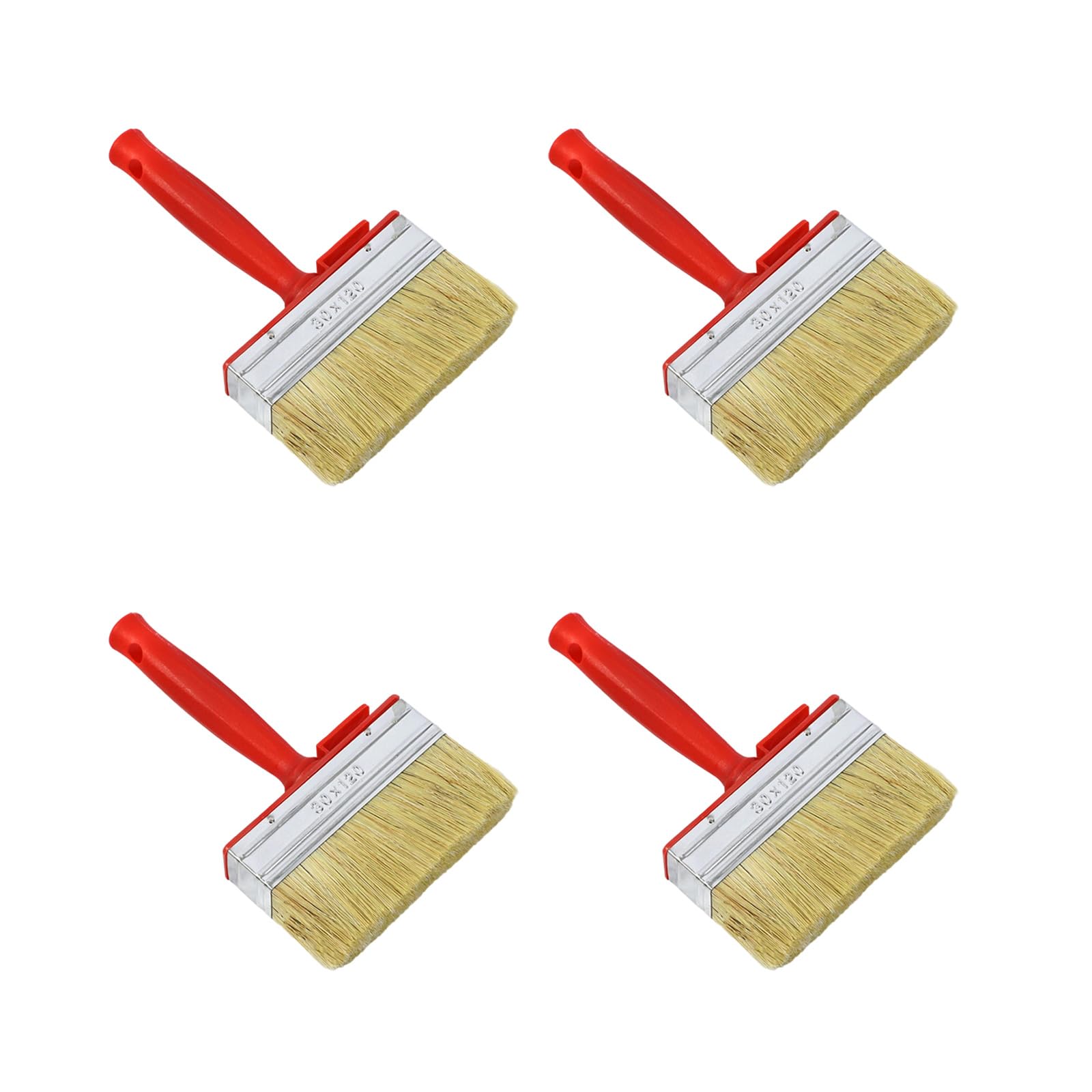 Msioytog E 4 Pack Wall And Deck Stain Brushes With Ferrules Accessory For Solvent Bas Paints Wood Finishes Us Solvent Paint Brushes