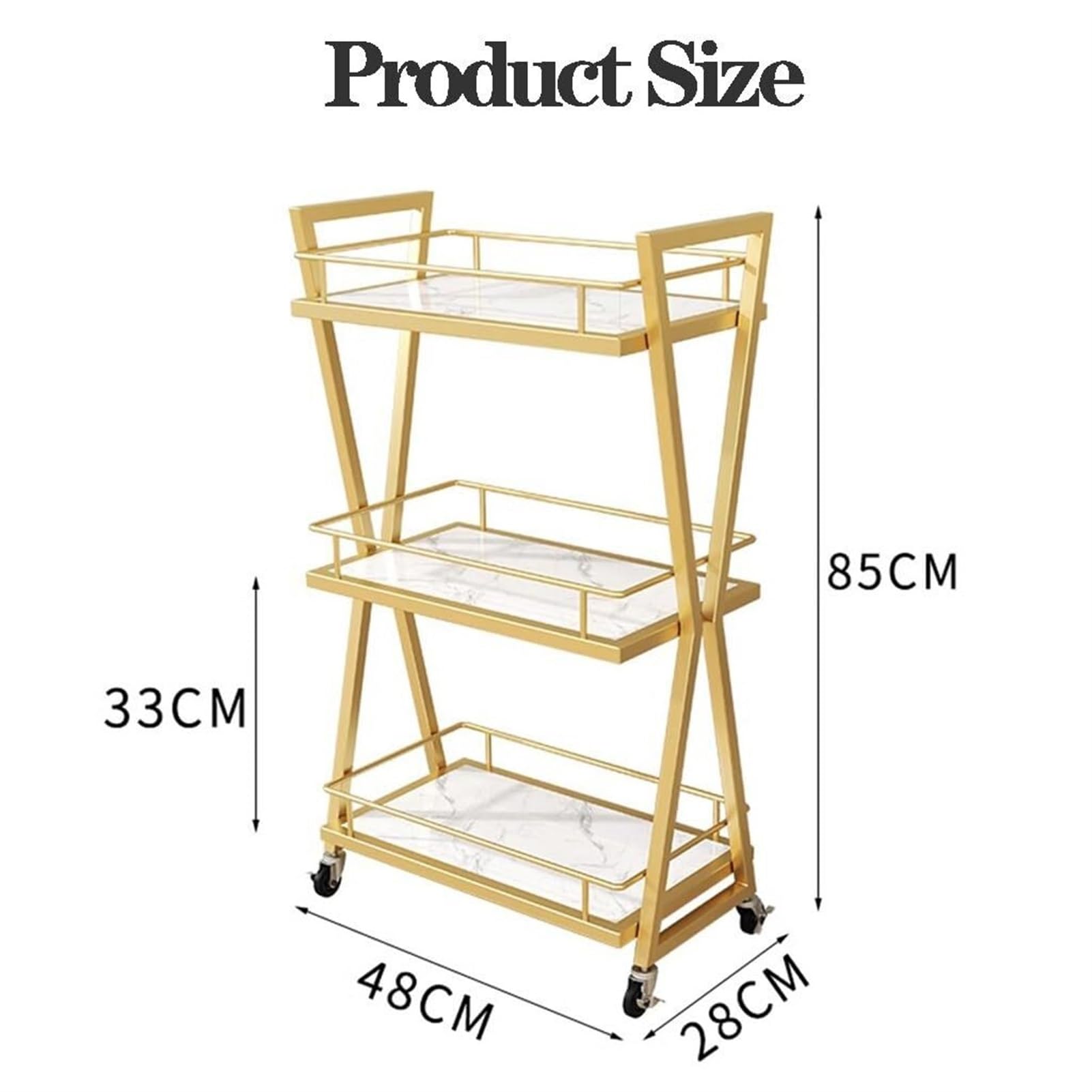 Carrito de belleza con ruedas for salón de belleza, carrito de metal con ruedas, carrito organizador de maquillaje, carrito de spa, carrito de manicura de 3 niveles, carrito de almacenamiento con rued